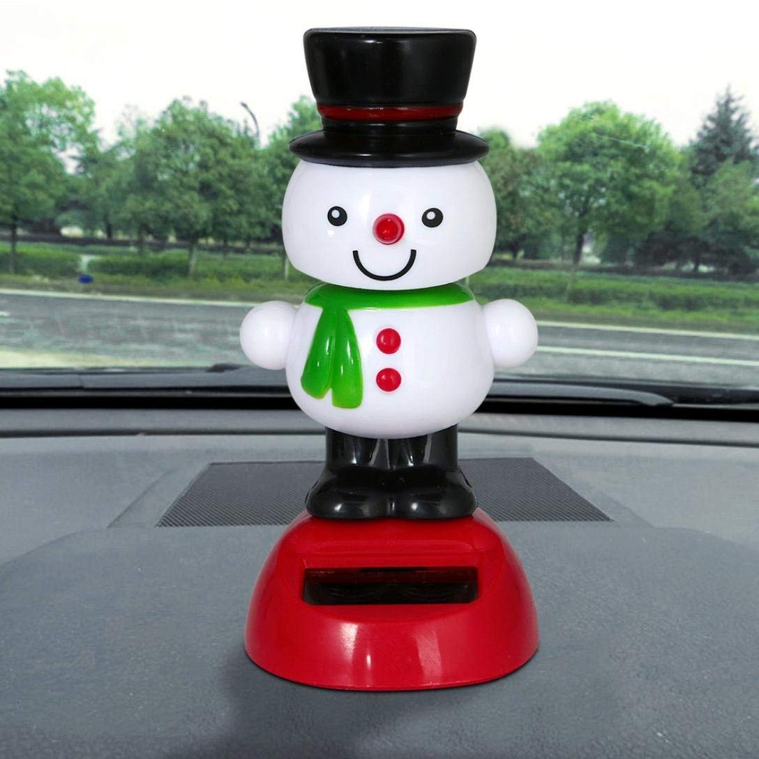Solar Powered Dancing Christmas Bobble Head Toy - Animated Swinging Figure for Holiday Party Decorations, Home & Office Desk Decor - Perfect for Festive Celebrations & Gifts