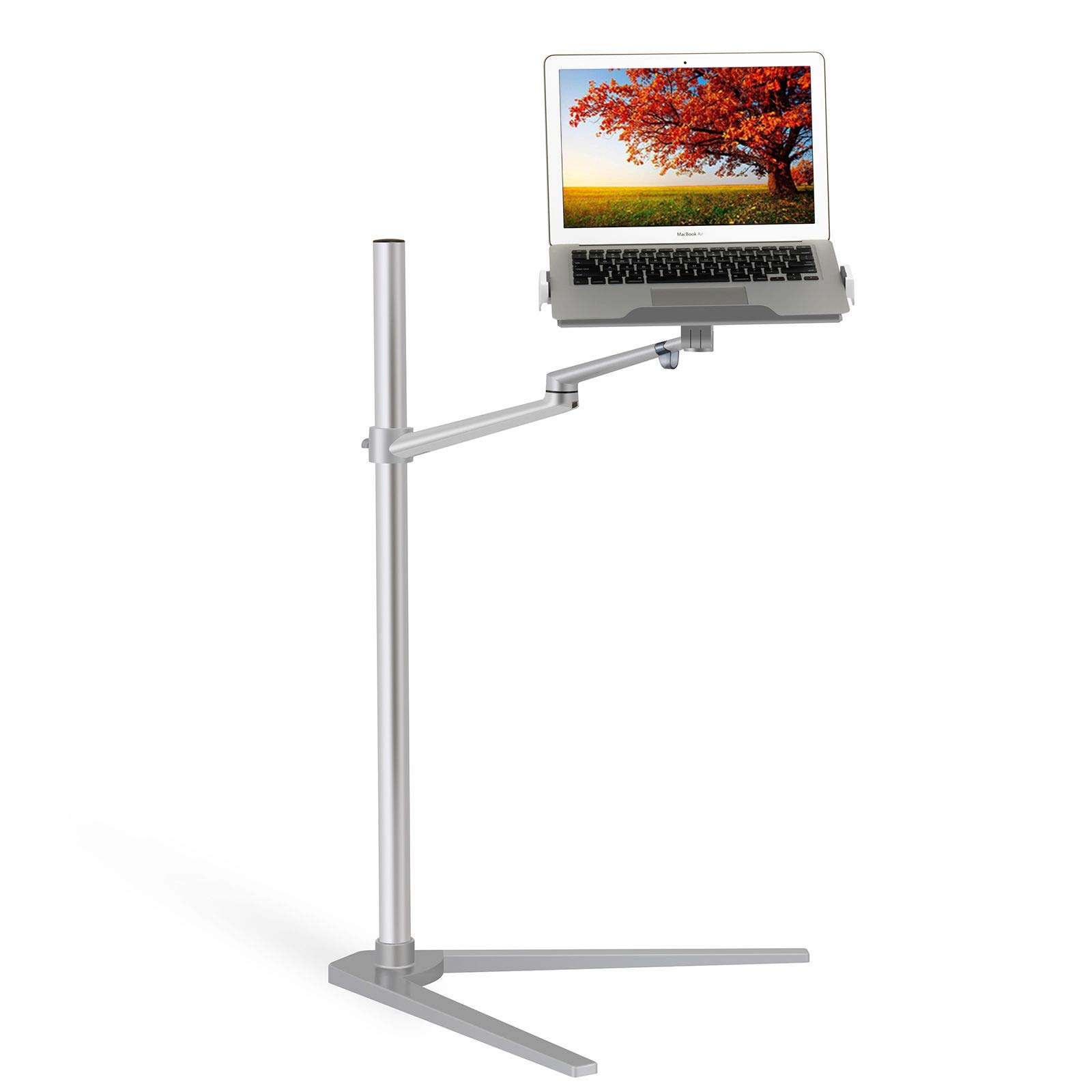 360° Rotating Adjustable Laptop Stand - 3-in-1 Multi-Angle Ergonomic Holder for iPad, MacBook, Surface Pro - Perfect for Bed, Floor & Desk Use