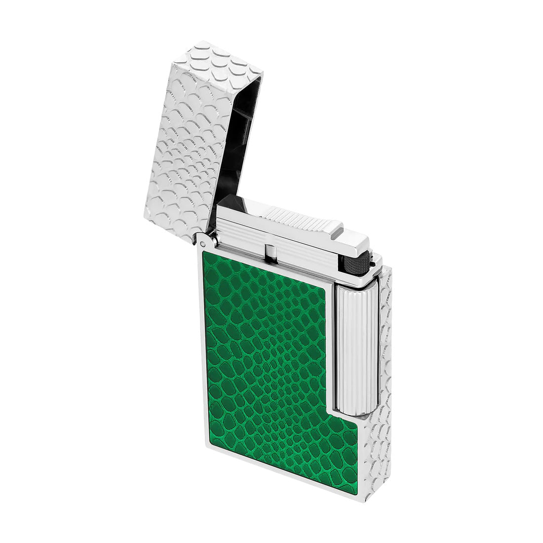 S.T. Dupont Ligne 2 Luxury Snake Skin Green Lighter - Premium Butane Lighter for Cigars, Cigarettes & Collectors - Perfect for Gifting, Smoking Accessories & Luxury Lifestyle