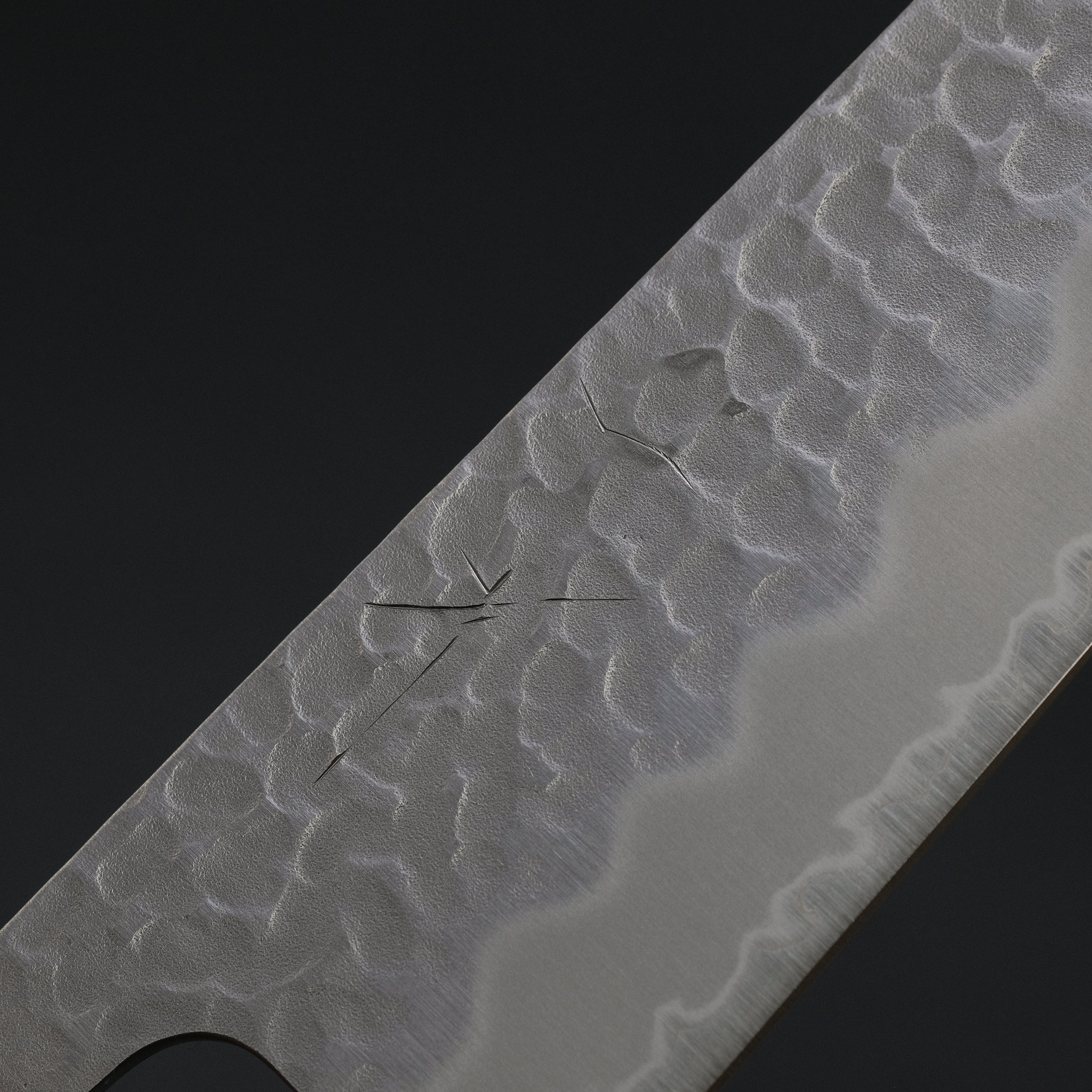 Hitohira Futana SB Migaki Tsuchime Gyuto 210mm Japanese Chef Knife with Cherry Wood Handle – Perfect for Sushi, Sashimi, and Precision Meat Cutting