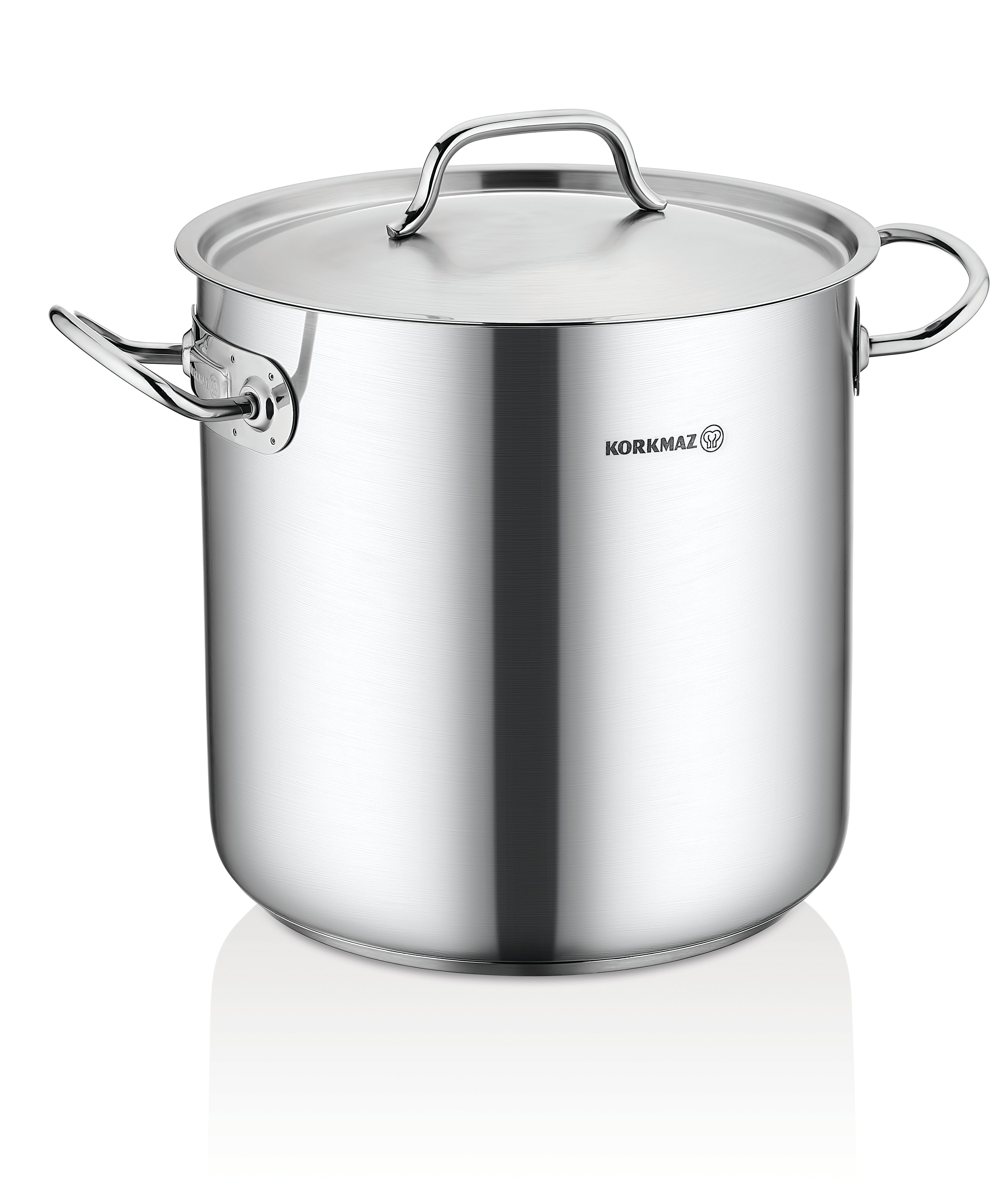 42.5L Stainless Steel Pot with Lid - 16.5x13 Inches - Large Cooking Pot for Soup, Stew & Pasta - Perfect for Home Kitchen & Restaurant Use