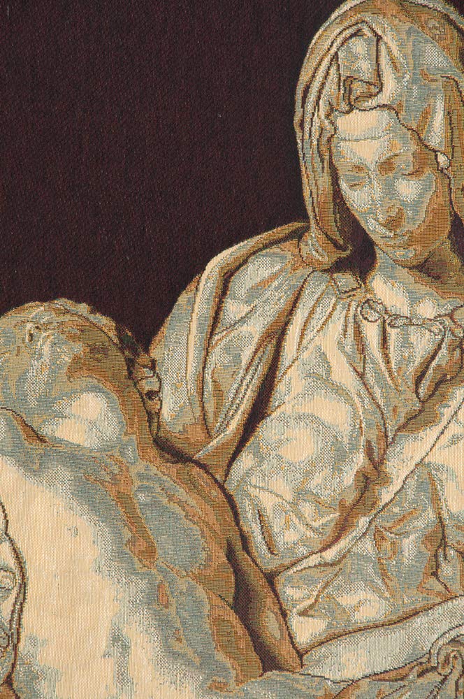 Michelangelo Italian Tapestry Wall Hanging - 34x24 Inch Viscose Cotton Polyester Blend Artwork | Renaissance Home Decor for Living Room, Bedroom & Office | Charlotte Home Furnishings