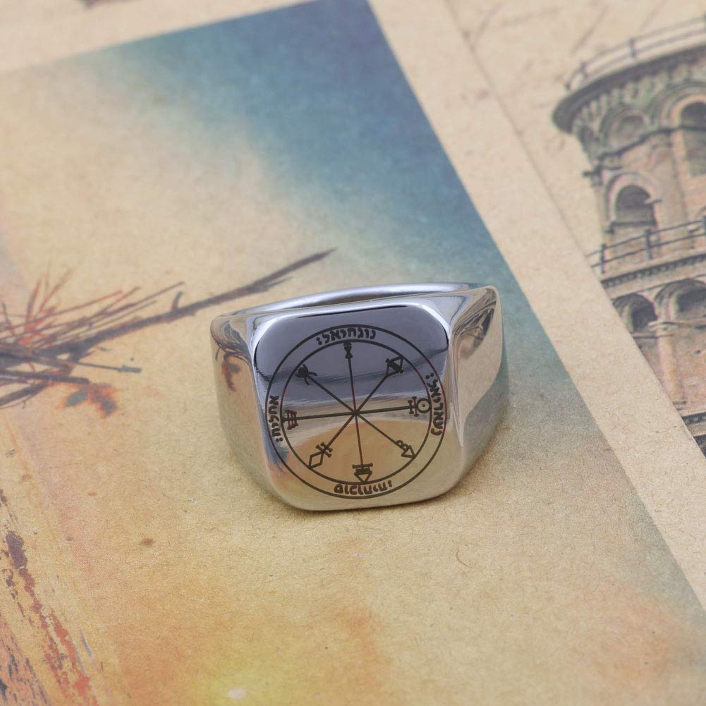 Venus Love Talisman Ring - Stainless Steel Solomon Key for Men & Women - Perfect for Romance & Protection