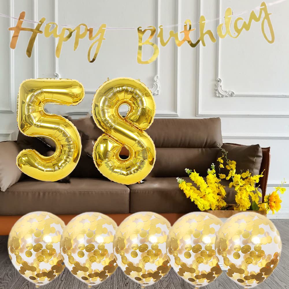 22nd Birthday Party Decorations - Happy Birthday Banner, Helium Balloons, Gold Foil & Latex Balloons (Number 22) for 22 Years Old Celebration - Perfect for Home, Office & Milestone Birthday Parties