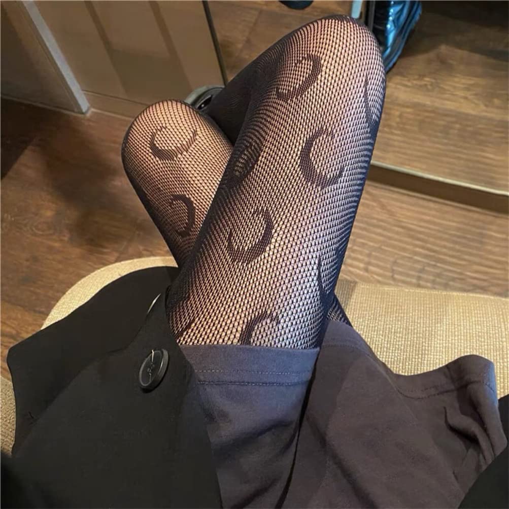 Goth Fishnet Socks Punk Skull Tights Sheer Pantyhose Stockings for Women - Gothic Fashion, Halloween Costume, Punk Outfits & Nightclub Wear