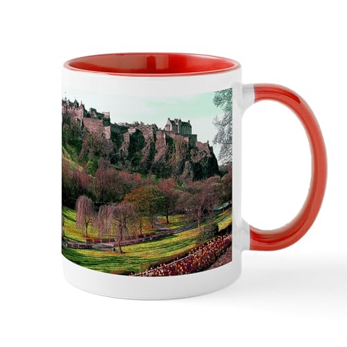 White/Red Inside - Edinburgh Castle View Mug