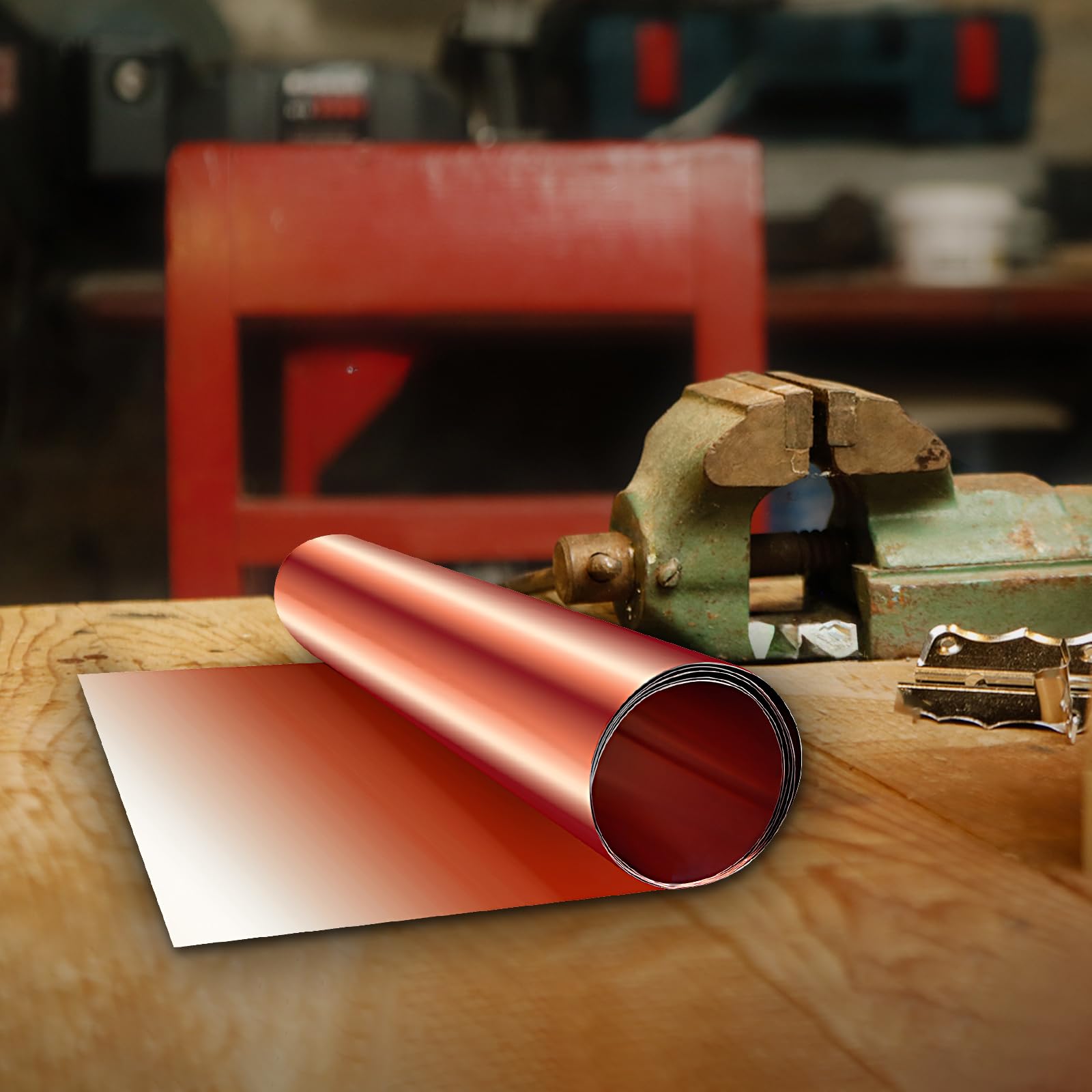 2 Pcs 99.9% Pure Copper Foil Sheet Rolls - 0.08mm x 300mm x 760mm Copper Flashing for Metal Crafting, DIY Projects, Jewelry Making & Roof Repair - High-Quality Copper Sheets for Artisans and Home Improvement