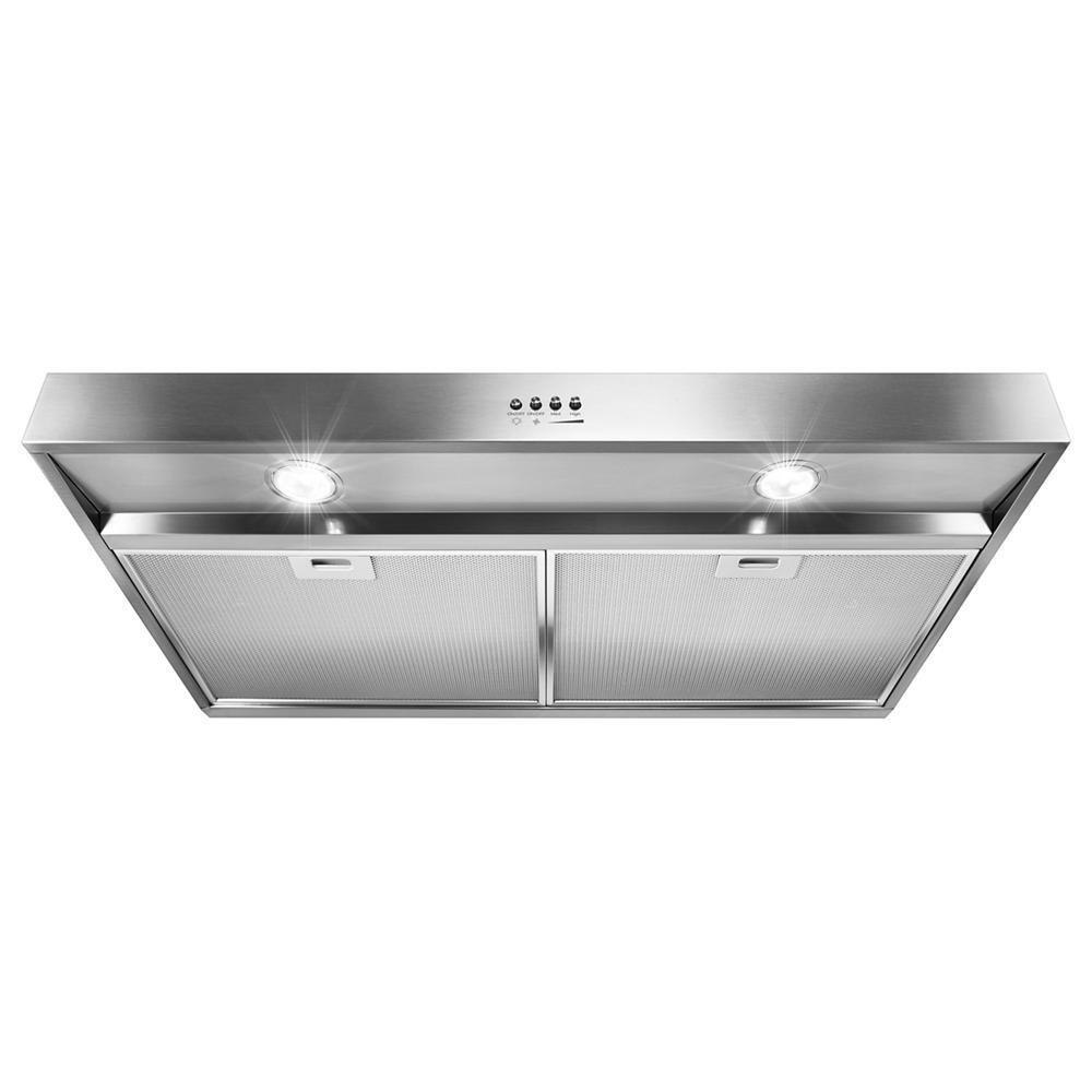 Amana WVU37UC0FS 30-Inch Stainless Steel Range Hood with Full-Width Grease Filters - Perfect for Kitchen Ventilation & Smoke Removal in Homes & Restaurants