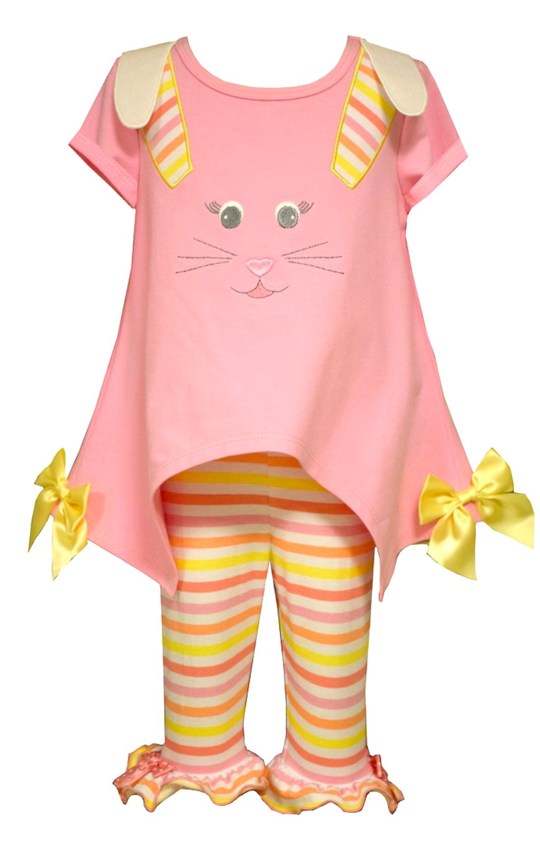 Bonnie Jean Girls' Easter Bunny Outfit Set - Adorable Spring Holiday Dress with Bunny Ears for Toddlers & Kids - Perfect for Easter Celebrations, Photo Shoots & Spring Parties