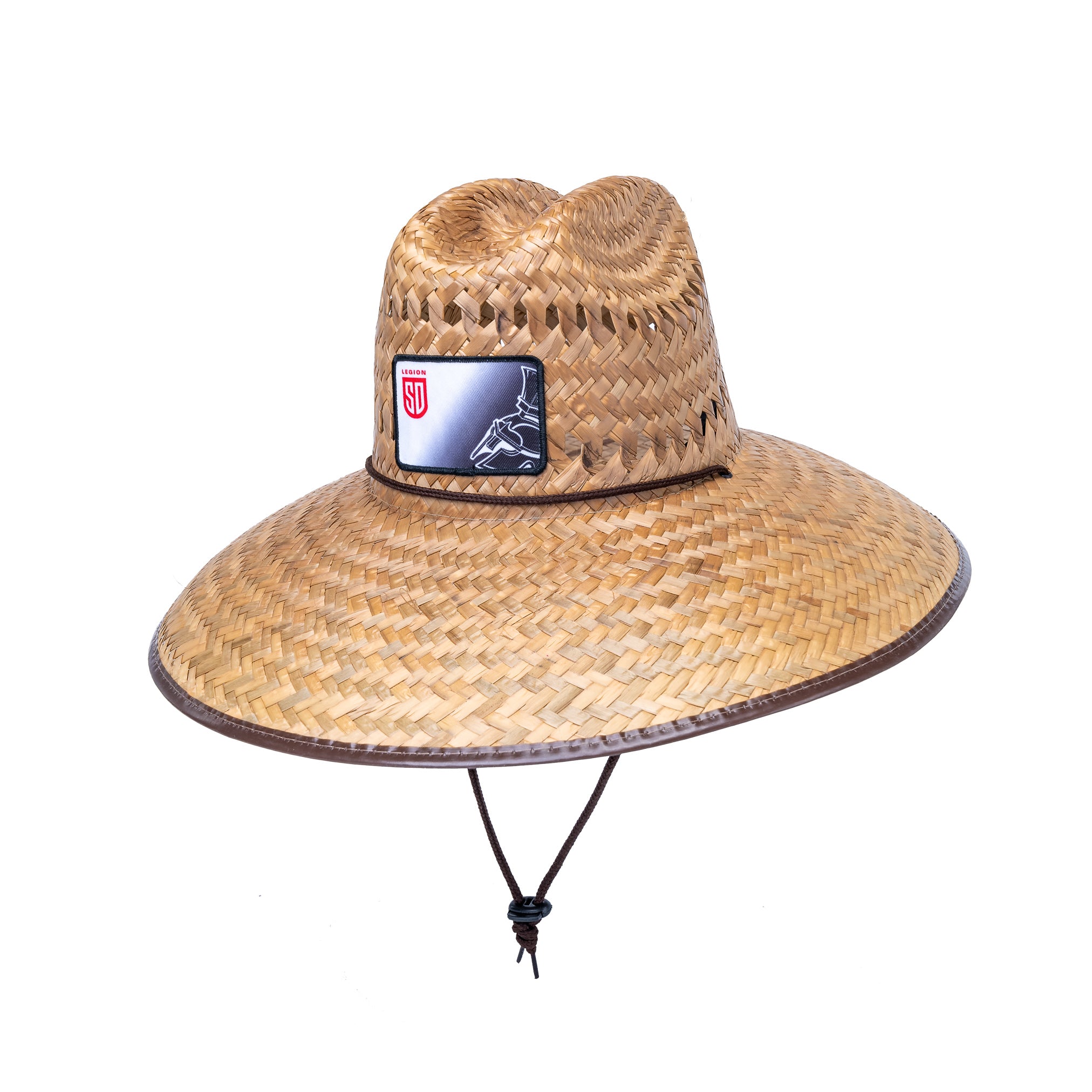 SD Legion Wide Brim Straw Patch Hat - UPF 50+ Sun Protection for Men & Women - Perfect for Beach, Hiking, and Outdoor Adventures
