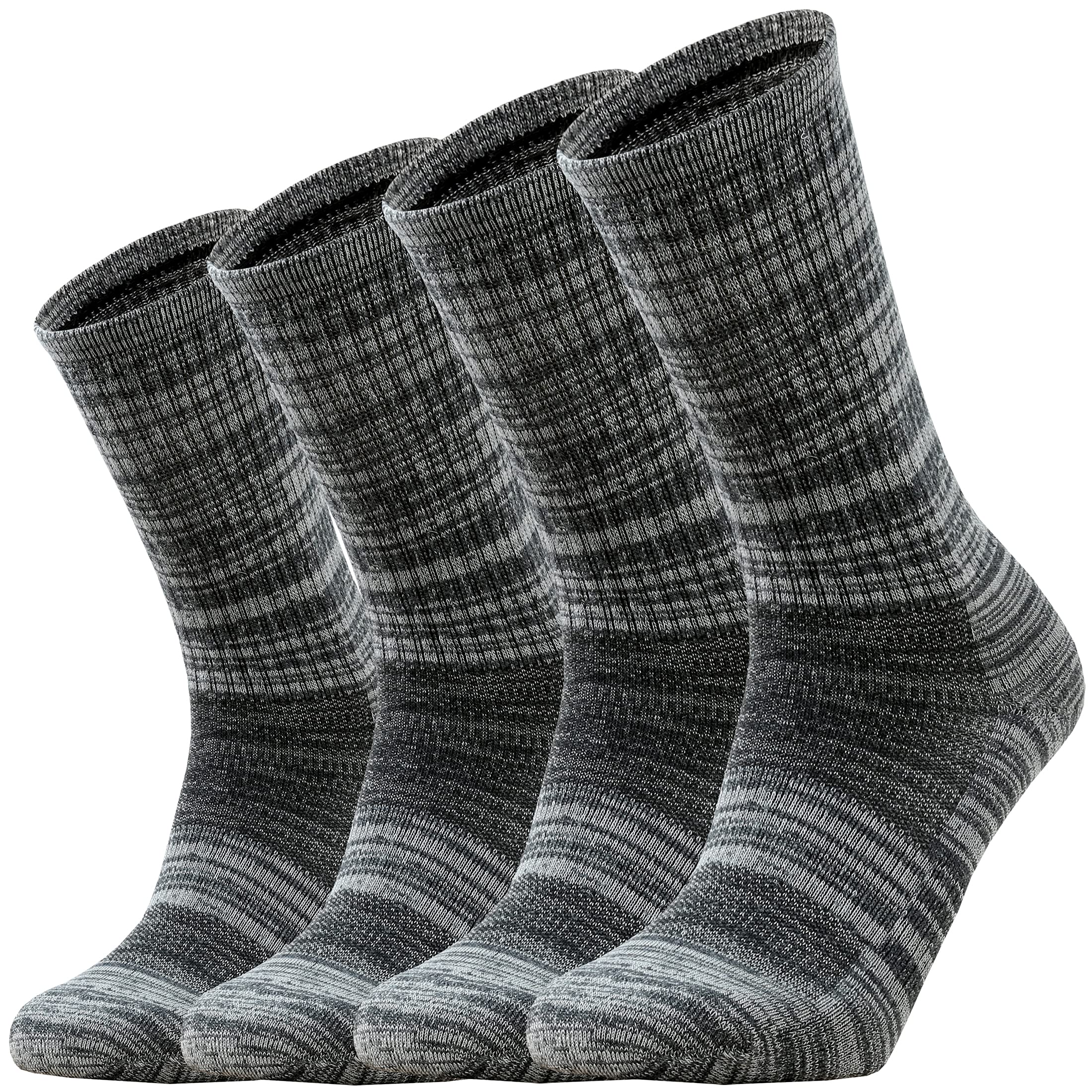 Ortis Men's Merino Wool Cushion Crew Socks - Moisture Wicking, Lightweight & Breathable for Hiking, Cycling & Outdoor Activities - Perfect for Trail Running, Camping & Winter Sports
