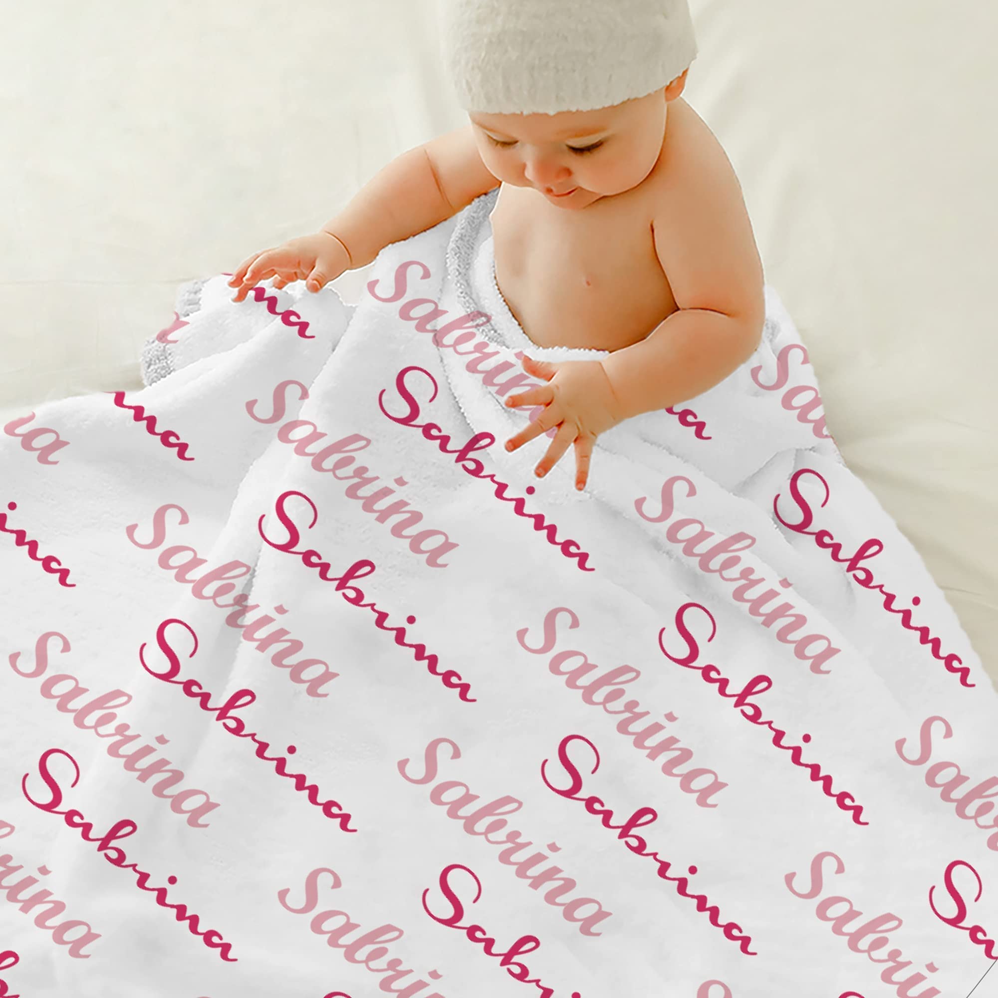 Personalized Monogram Throw Blanket - Custom Name Blanket for Baby, Toddler, Kids & Adults - Perfect Gift for Christmas, Birthday, Thanksgiving - Cozy Home Decor & Thoughtful Present for Family & Friends