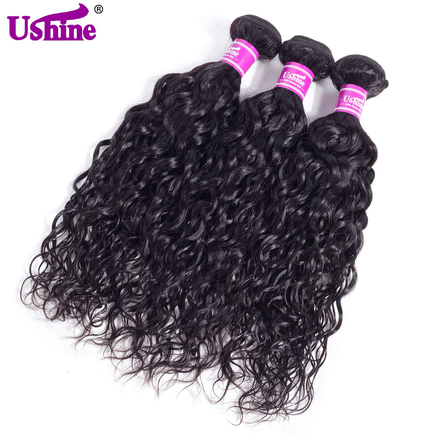 8A Grade Brazilian Virgin Hair Bundles 24 22 20 Inch - Wet & Wavy Unprocessed Human Hair Weave for Water Wave Hairstyles | Natural Black Color | Perfect for Daily Wear, Parties & Special Occasions