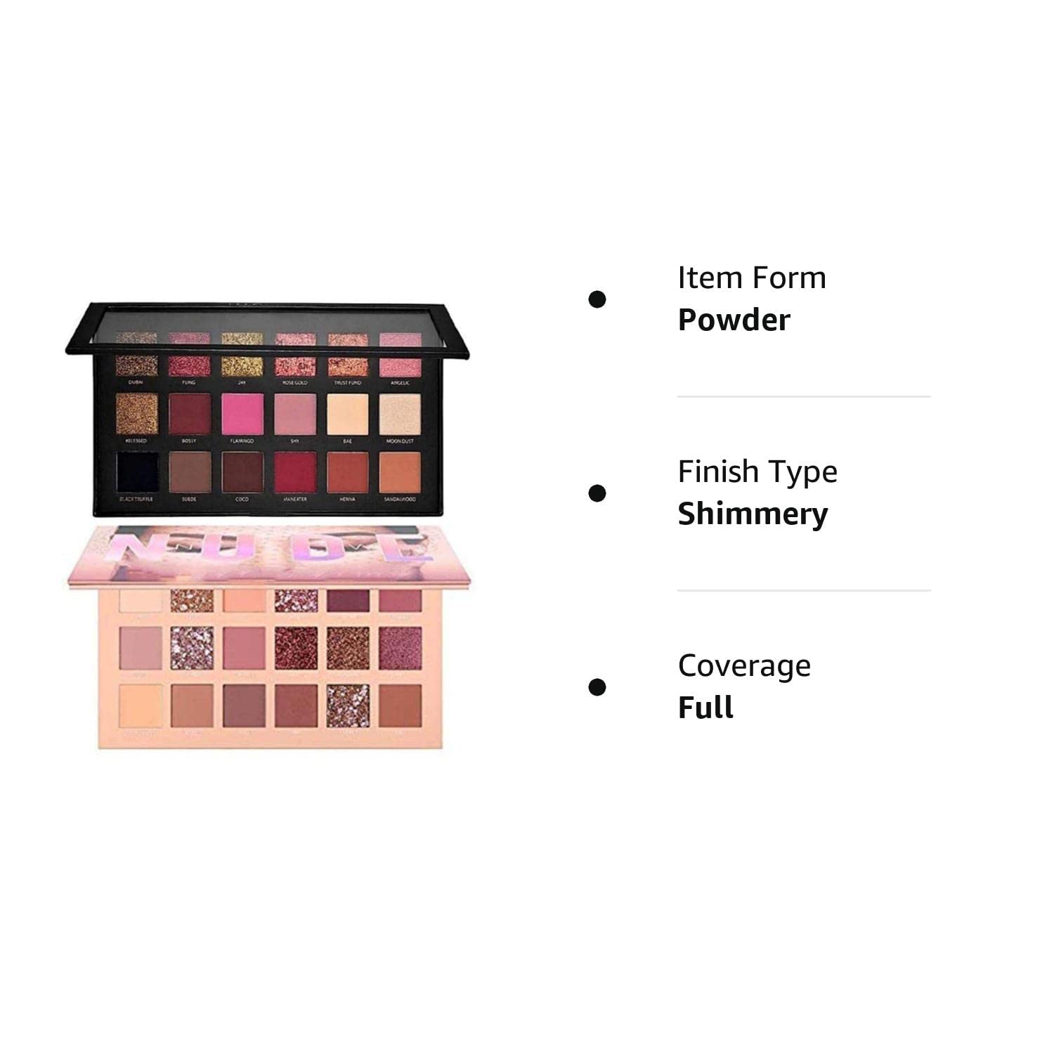 FAIRY FIRST Nude & Rose Gold Eyeshadow Palette - Shimmery Makeup Set for Day & Night Looks - Perfect for Bridal, Party & Everyday Wear