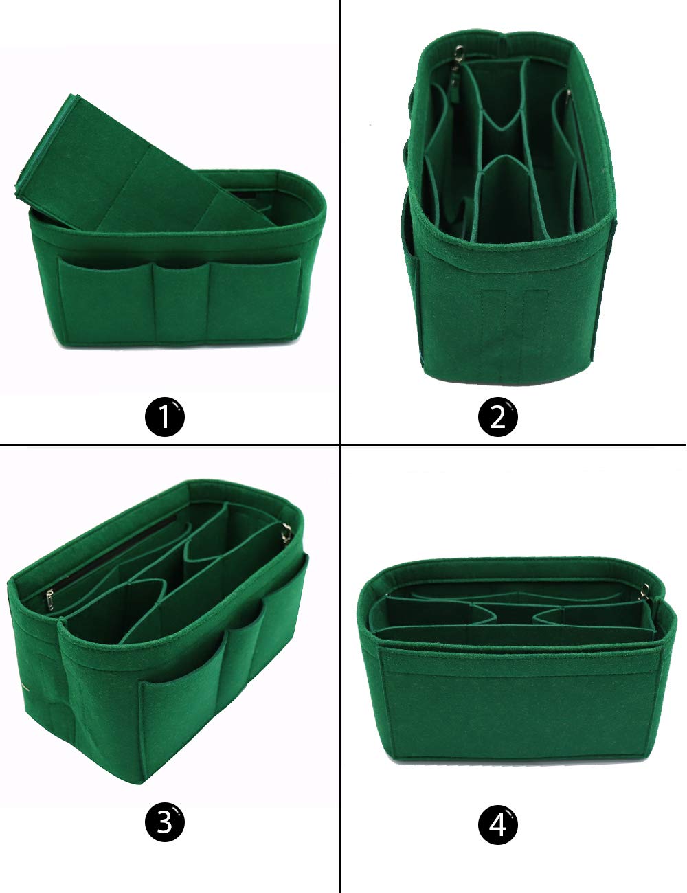 Premium Felt Insert Bag Organizer for Handbags & Purses - Perfect Fit for Louis Vuitton Speedy & Neverfull - Keep Your Essentials Organized at Work, Travel & Daily Use