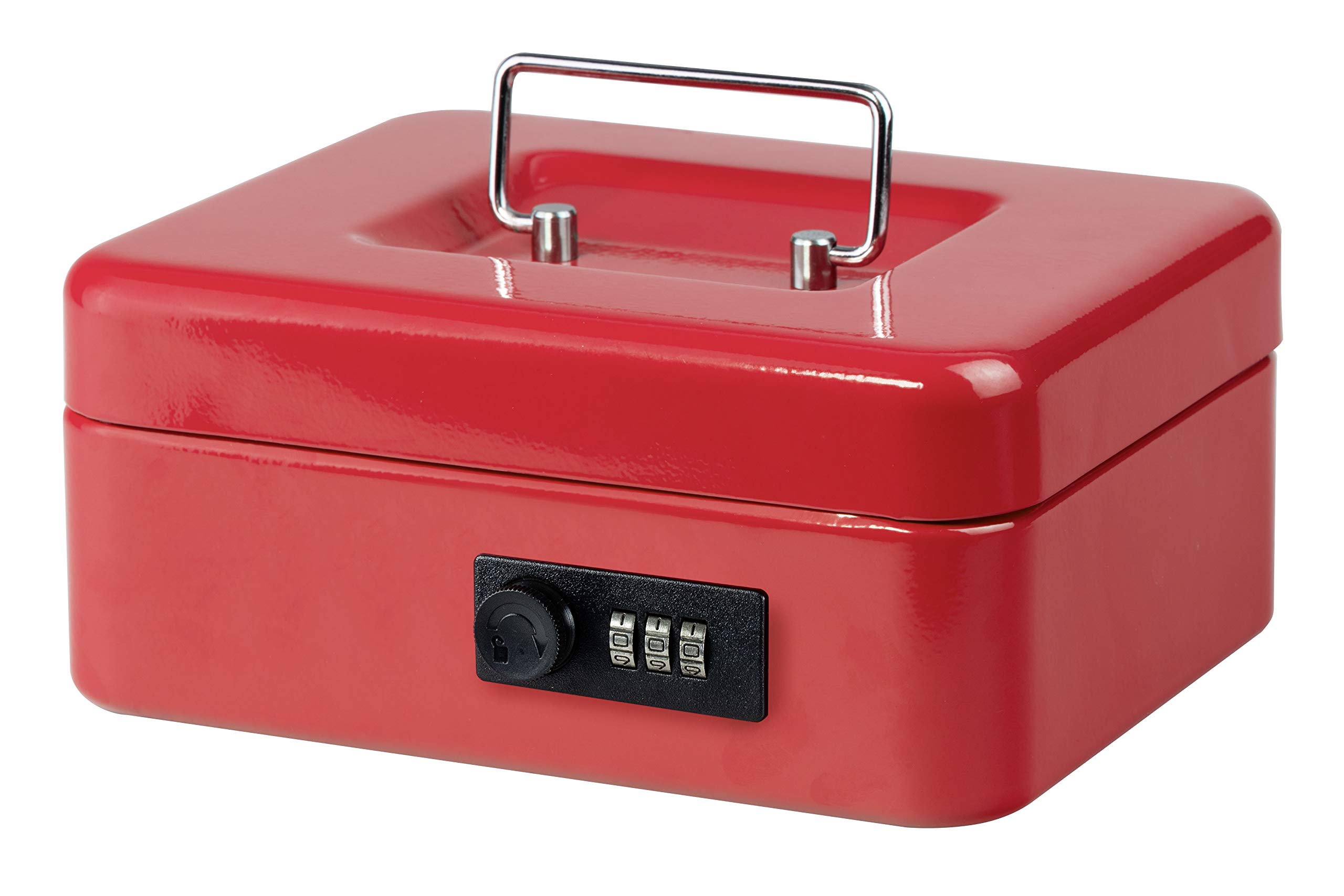Burg-Wächter Secure Steel Lock Box with Combination Lock - Code 5020, Red | Ideal for Home, Office & Travel Security (Safe Storage for Valuables, Keys & Documents)
