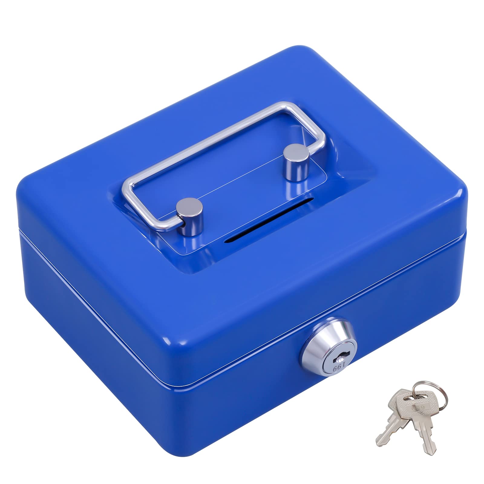 KYODOLED Mini Cash Box with Lock & Key - 4.9