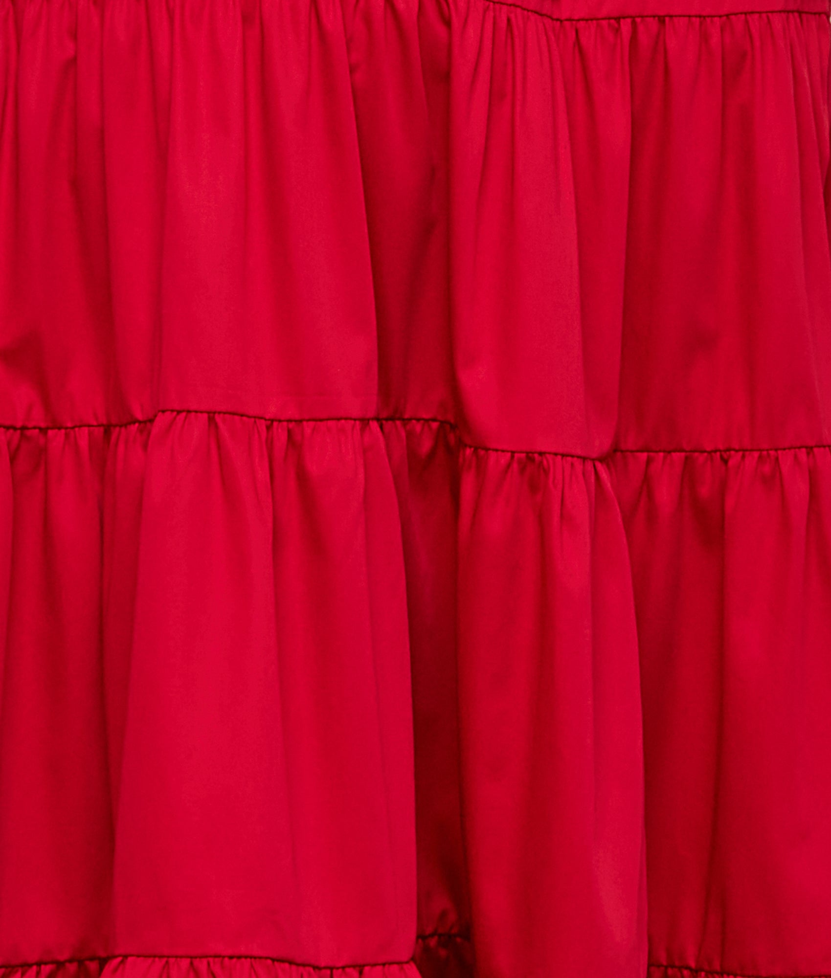 Dakota Tiered Skirt for Women - Flowy Red Midi Skirt with Elastic Waist | Perfect for Casual Outfits, Summer Dresses & Boho Style Fashion