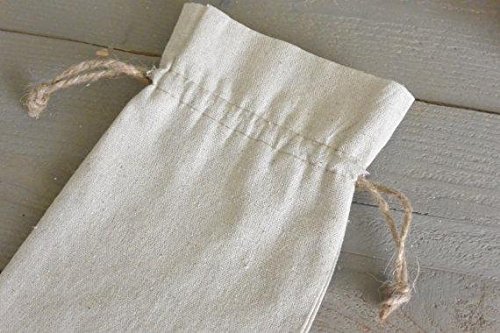 6 Pack Natural Linen Wine Bags with Drawstring - Single Bottle Tote for Wedding Favors, Party Gifts & Promotions - Reusable & Eco-Friendly (Only $12.9) - Perfect for Bridal Showers, Corporate Events & Holiday Gifting