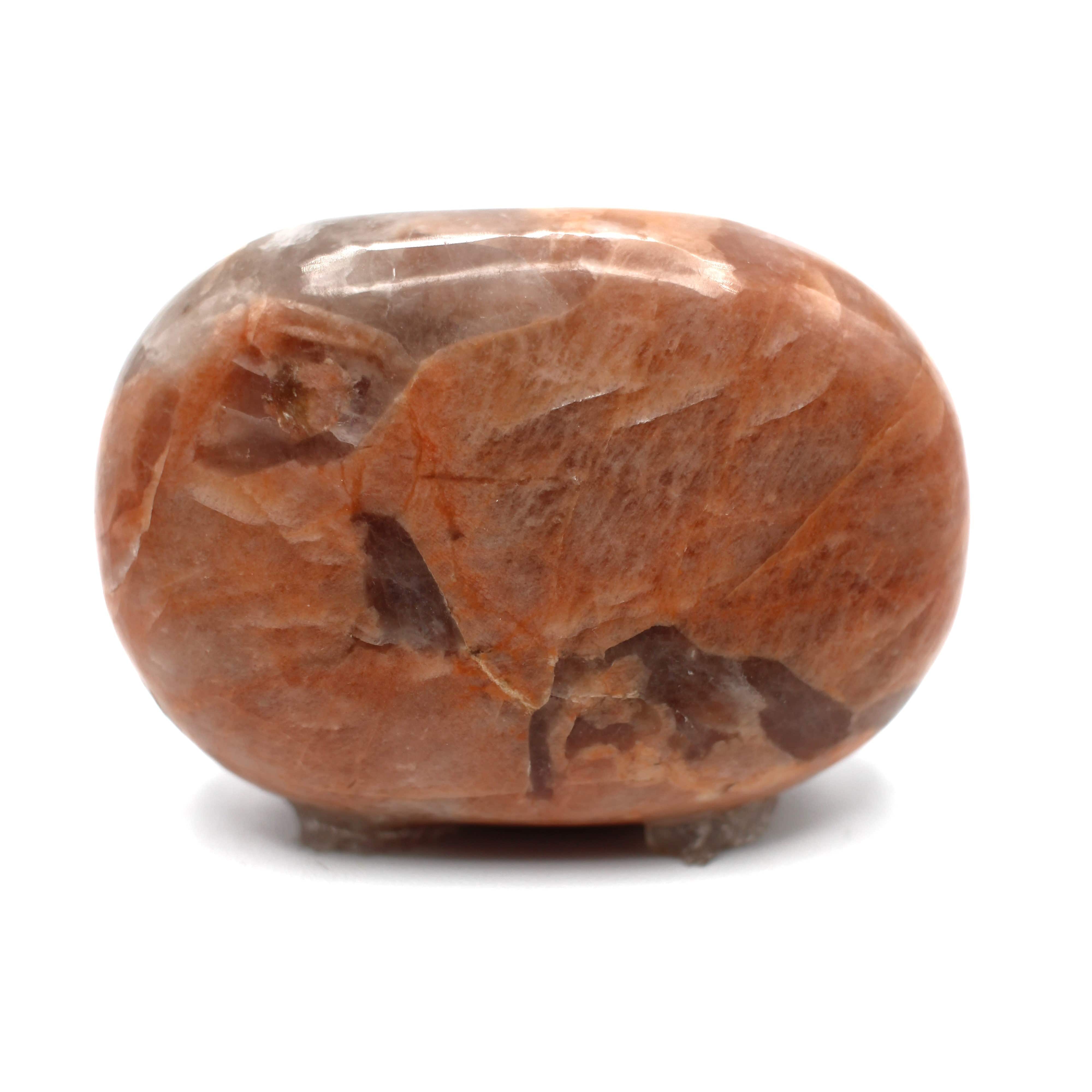Natural Canadian Peach Moonstone Palm Stone - Healing Crystal for Stress Relief, Meditation & Energy Balance - Perfect for Yoga, Reiki & Spiritual Practices
