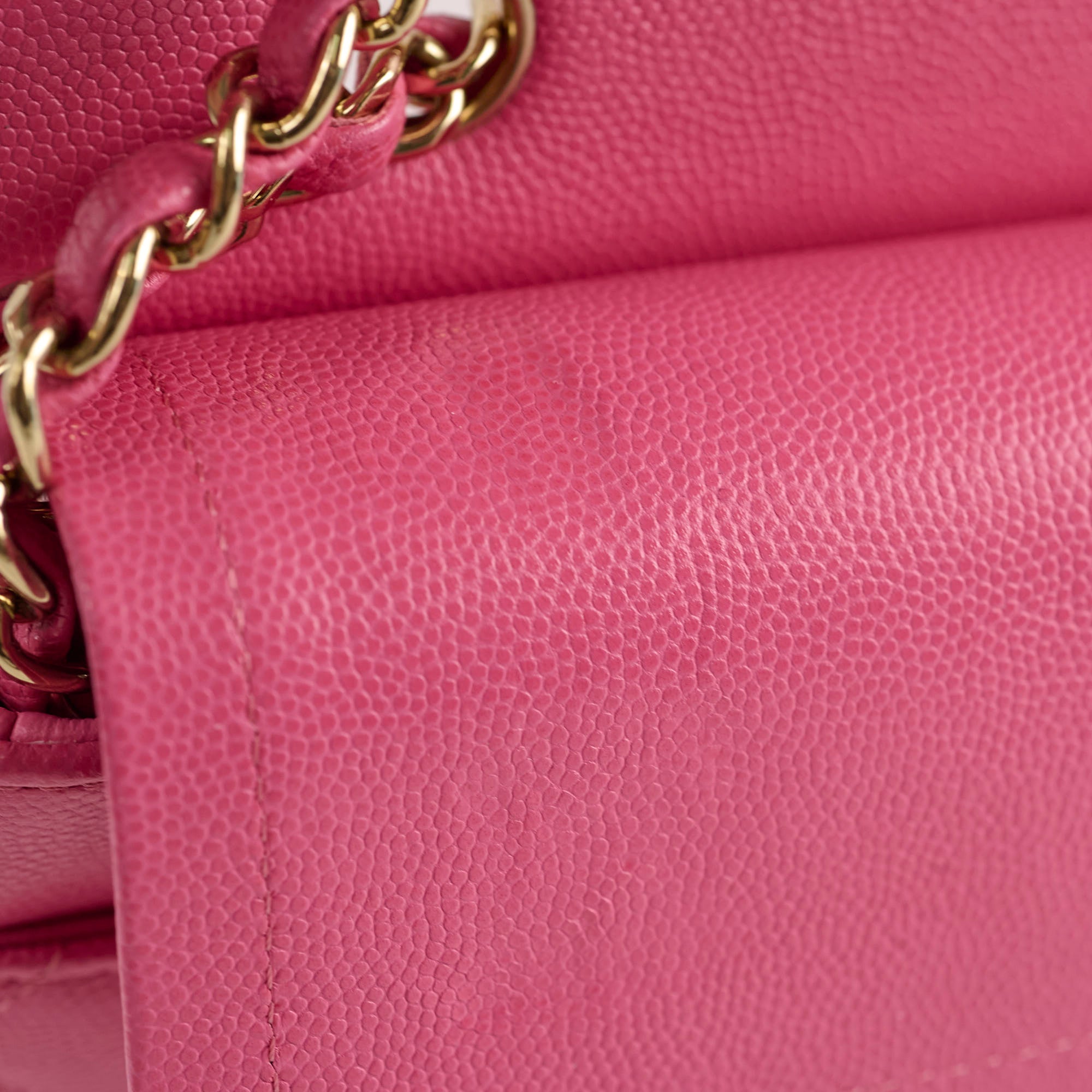 Chanel Classic Double Flap Medium Pink Caviar Leather Handbag - Luxury Designer Shoulder Bag for Women | Perfect for Work, Parties & Special Occasions