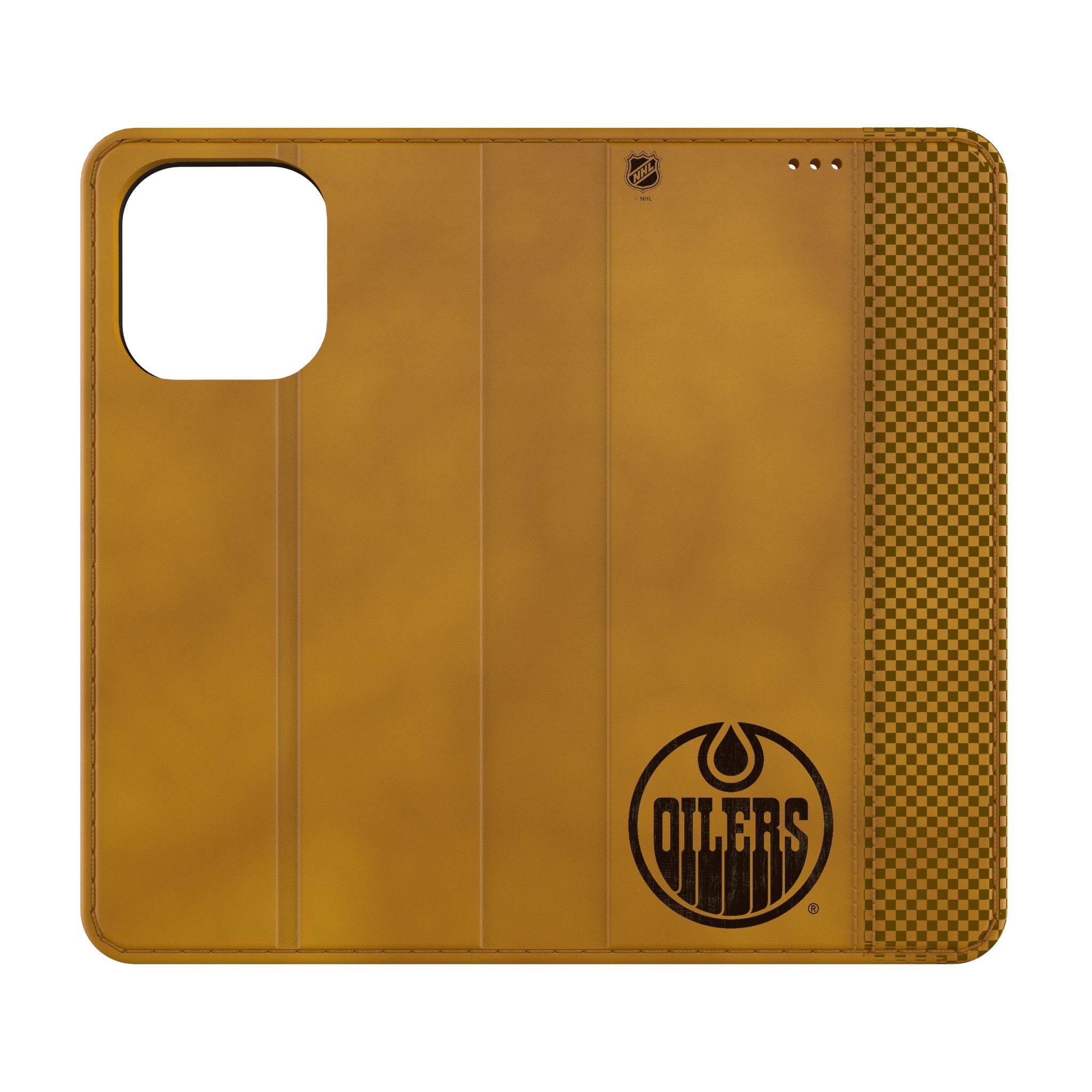 Edmonton Oilers Hockey Team Burn Folio Phone Case for Apple iPhone - Perfect for Fans, Game Days & Everyday Use