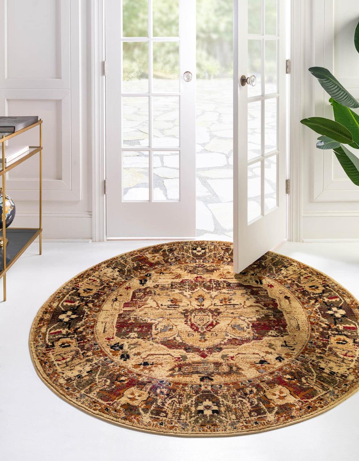 Unique Loom Saturn Collection Round Area Rug 3'3