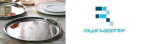 Premium Stainless Steel Dinner Plates Set of 2 - 12 Inch (30.5 cm) Durable Camping Mess Trays - Dishwasher Safe & Rustproof for Outdoor Picnics, RV Trips, and Backpacking Adventures