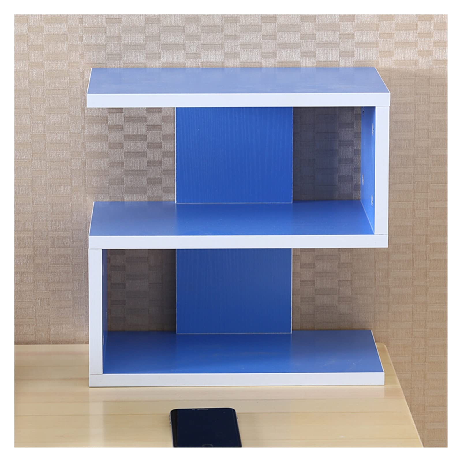 OMTONGXIN Wooden CD Storage Rack - Compact Desktop CD Organizer for Records, Discs & Books - Space-Saving Office & Study Display Shelf - Decorative Holder for Home & Workspace (Color C)