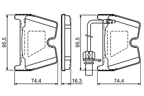 BOSCH BP1152-0986494216 Brake Pad Set - Premium Quality Ceramic Brake Pads for Smooth & Quiet Stopping | Perfect for Sedans, SUVs & Light Trucks | Enhanced Safety & Performance