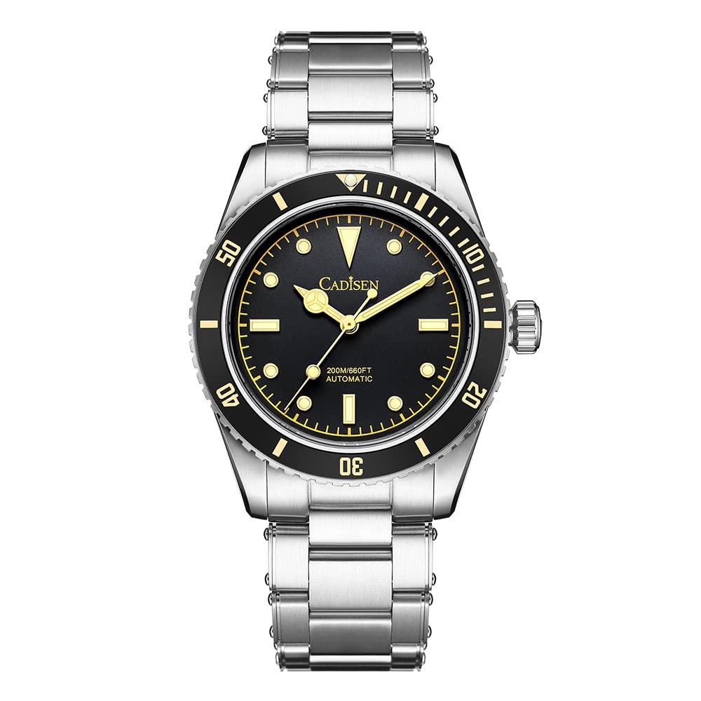 CADISEN Men's Automatic Watch with NH35 Movement - Waterproof Sapphire Crystal - Dress & Casual Watch for Business, Office, and Everyday Wear