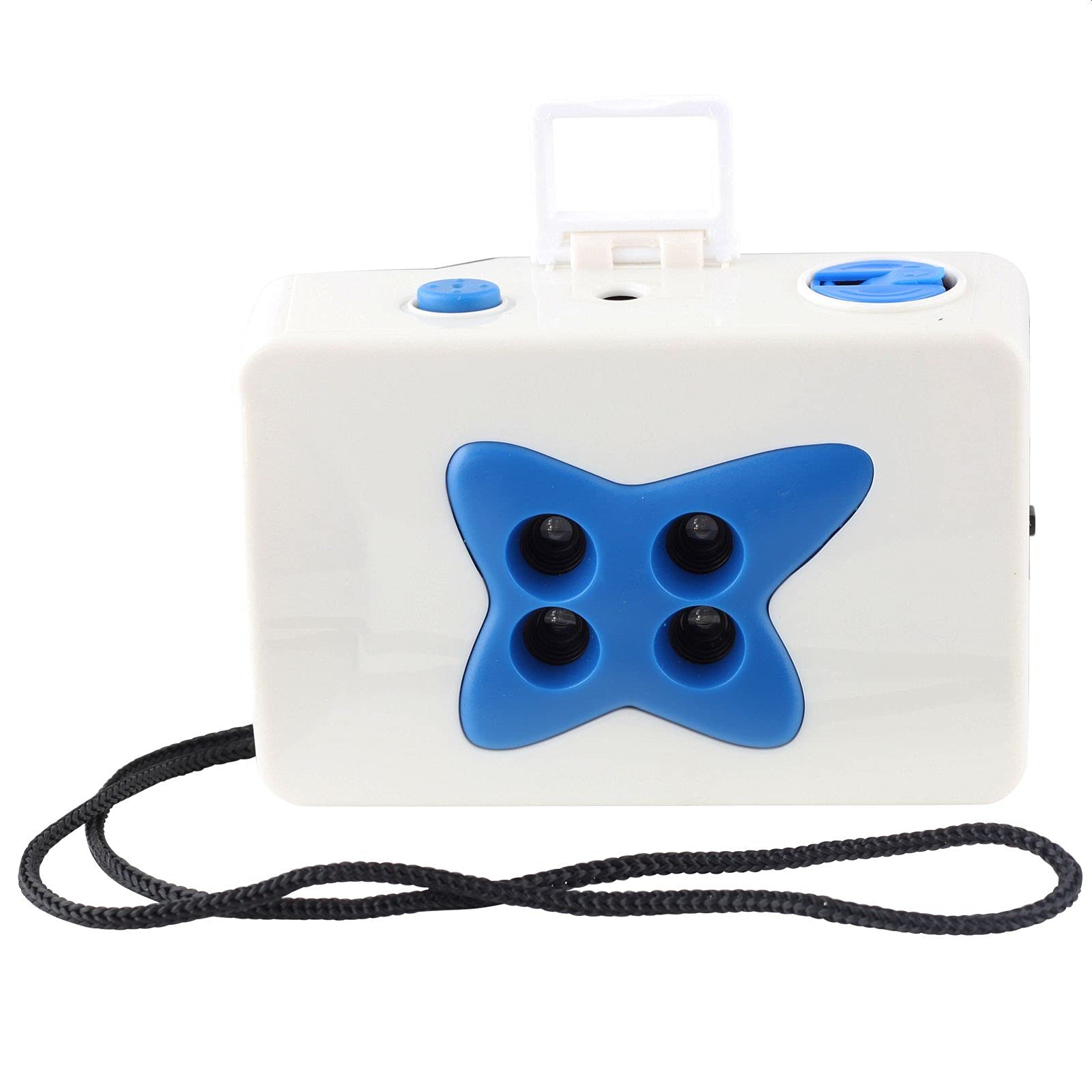 Freak Scene 3 Lens 35mm Analog Film Camera - Vintage Style Star Cameras in White & Blue - Perfect for Travel, Street Photography & Retro Aesthetic Shots