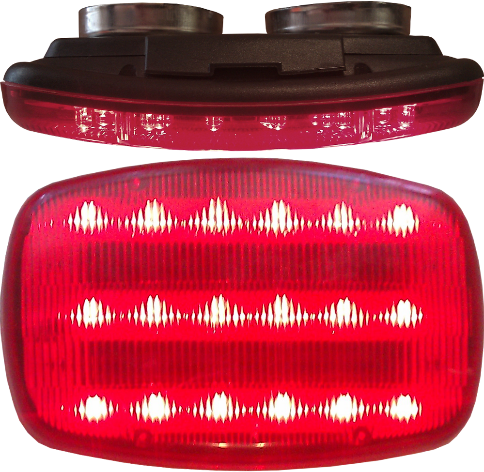 PM V316MR Red Battery Operated Flashing Hazard Lights (4 Pack) - Emergency Warning Lights for Cars, Trucks, Construction Sites & Road Safety