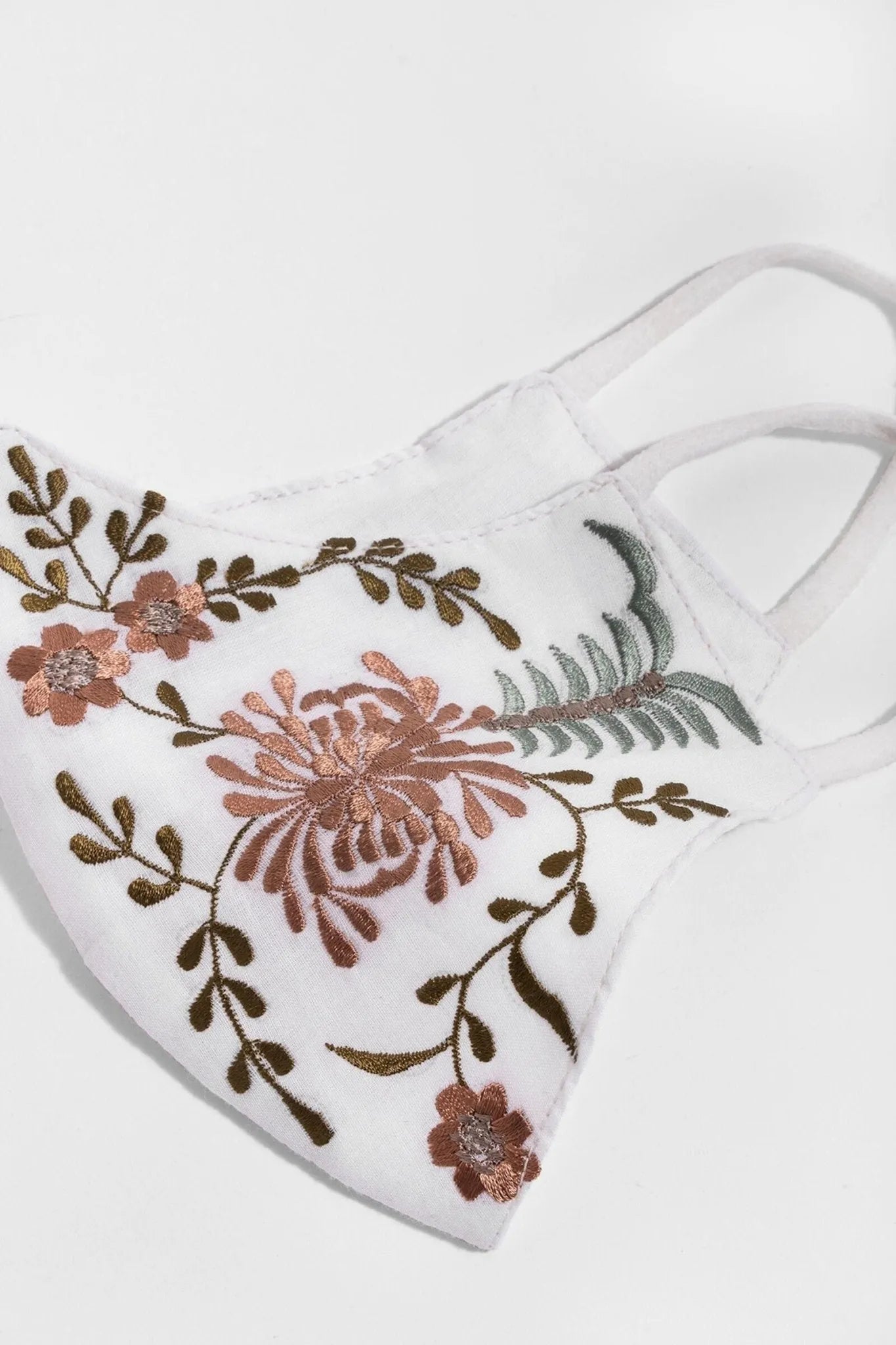 Primavera Embroidered Face Mask - Reusable Cotton Floral Design for Women & Men - Perfect for Travel, Shopping & Daily Protection