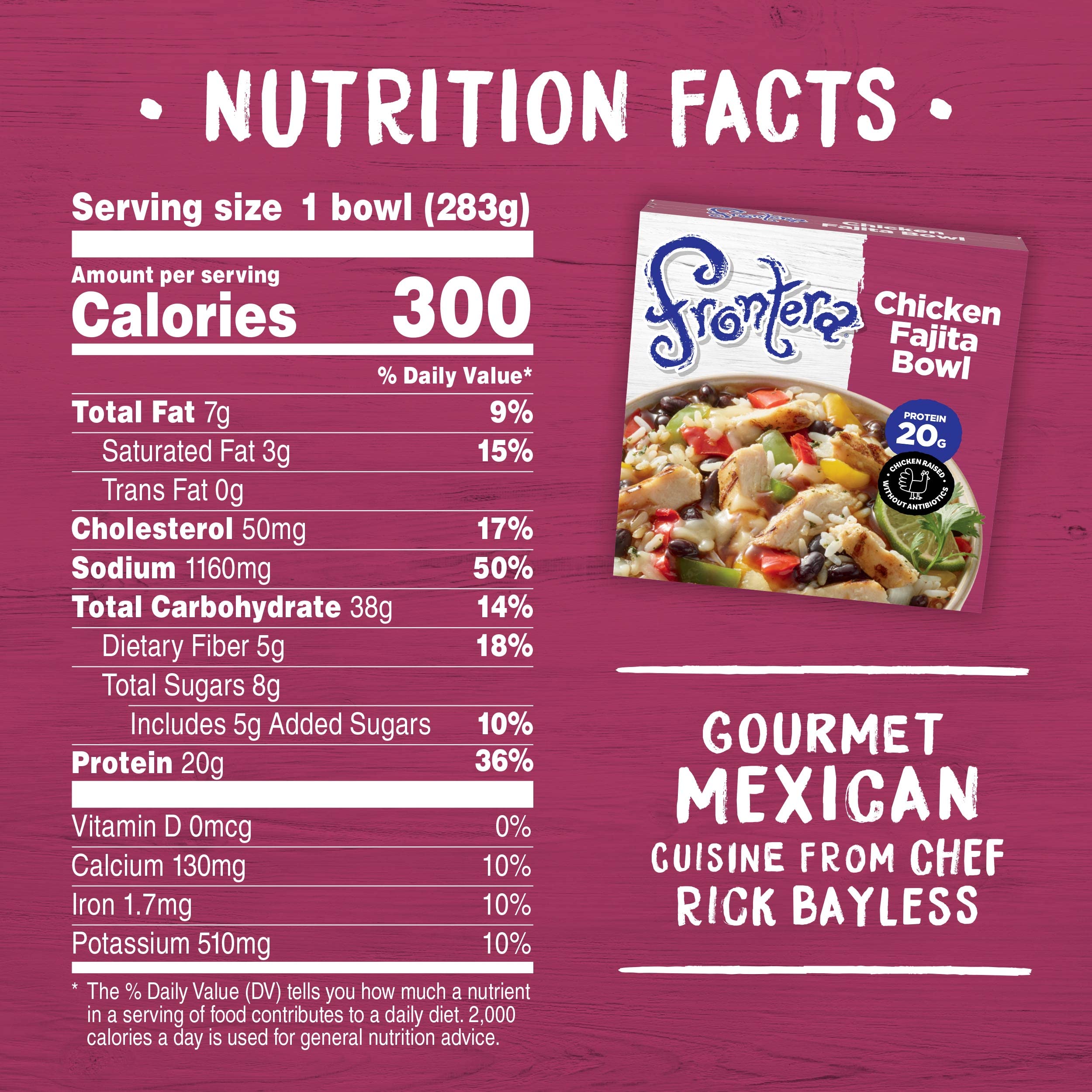 Frontera Chicken Fajita Bowl - 10 oz Frozen Microwave Meal | Quick & Easy Mexican Dinner | Perfect for Busy Weeknights, Office Lunches & College Dorm Meals