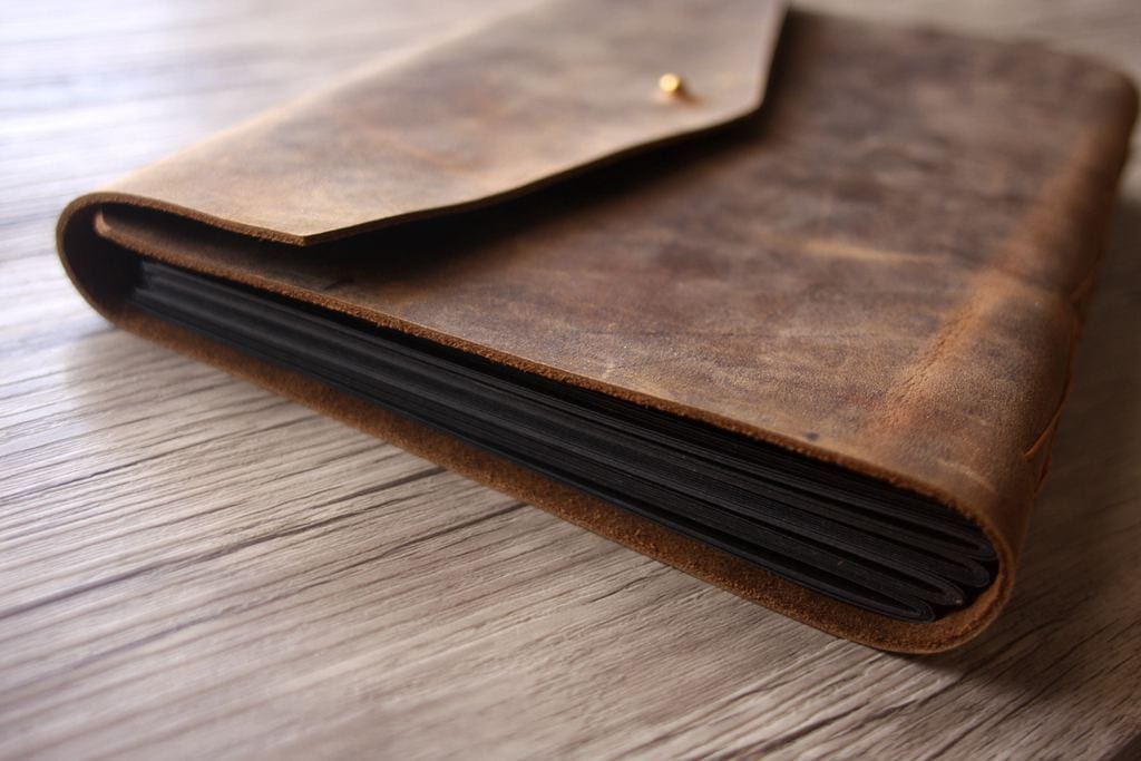 Rustic Leather Guest Book for Weddings & Events - Elegant Photo Album for Birthday, Anniversary & Special Occasions - Perfect for Memories & Keepsakes