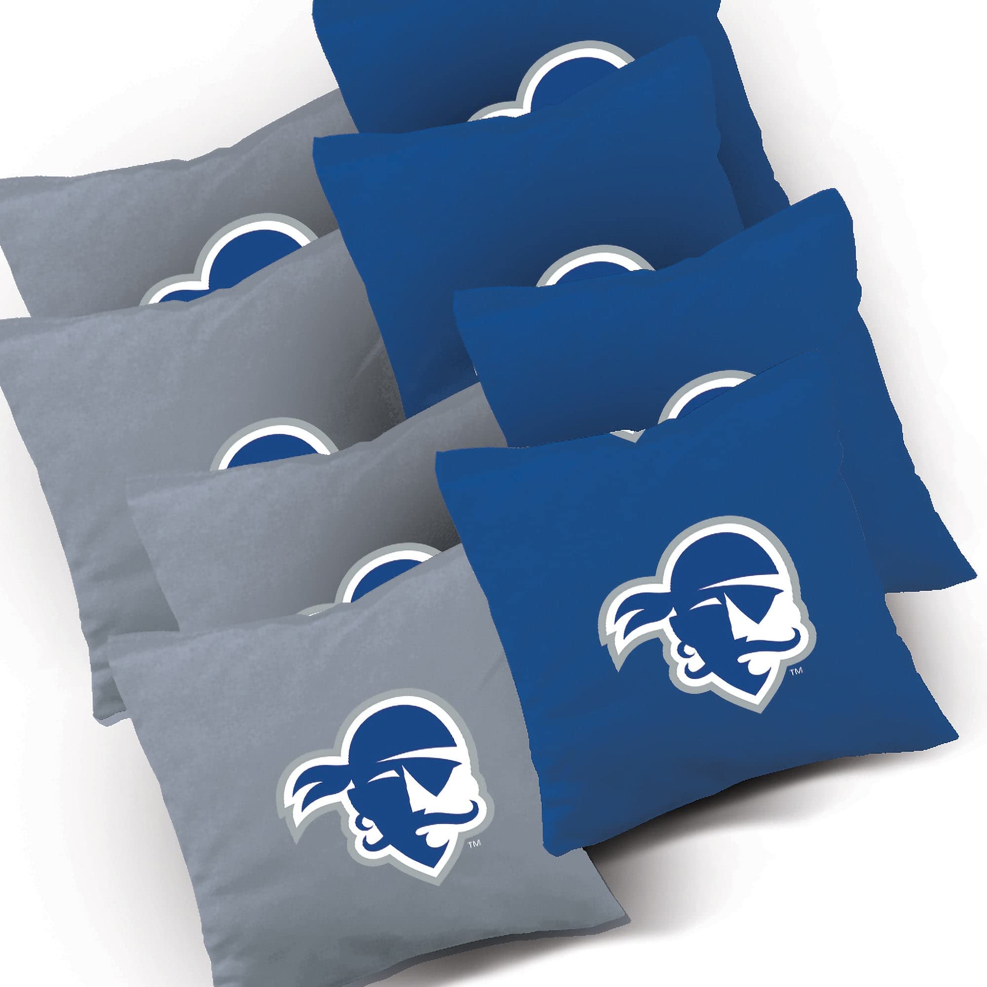 Skip's Garage Seton Hall Slanted Cornhole Board Set - Official Team Logo Design - Regulation Size Cornhole Game for Adults & Kids - Perfect for Tailgating, Backyard Parties & College Game Day