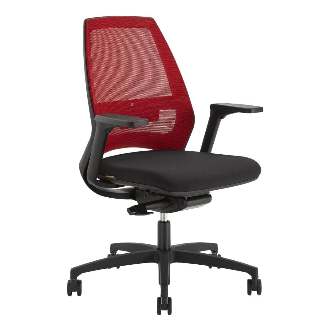 Ergonomic Mesh Back Office Chair with Lumbar Support - Adjustable Height & Swivel for Home & Office Workspace - Comfortable Desk Chair for Long Hours Sitting
