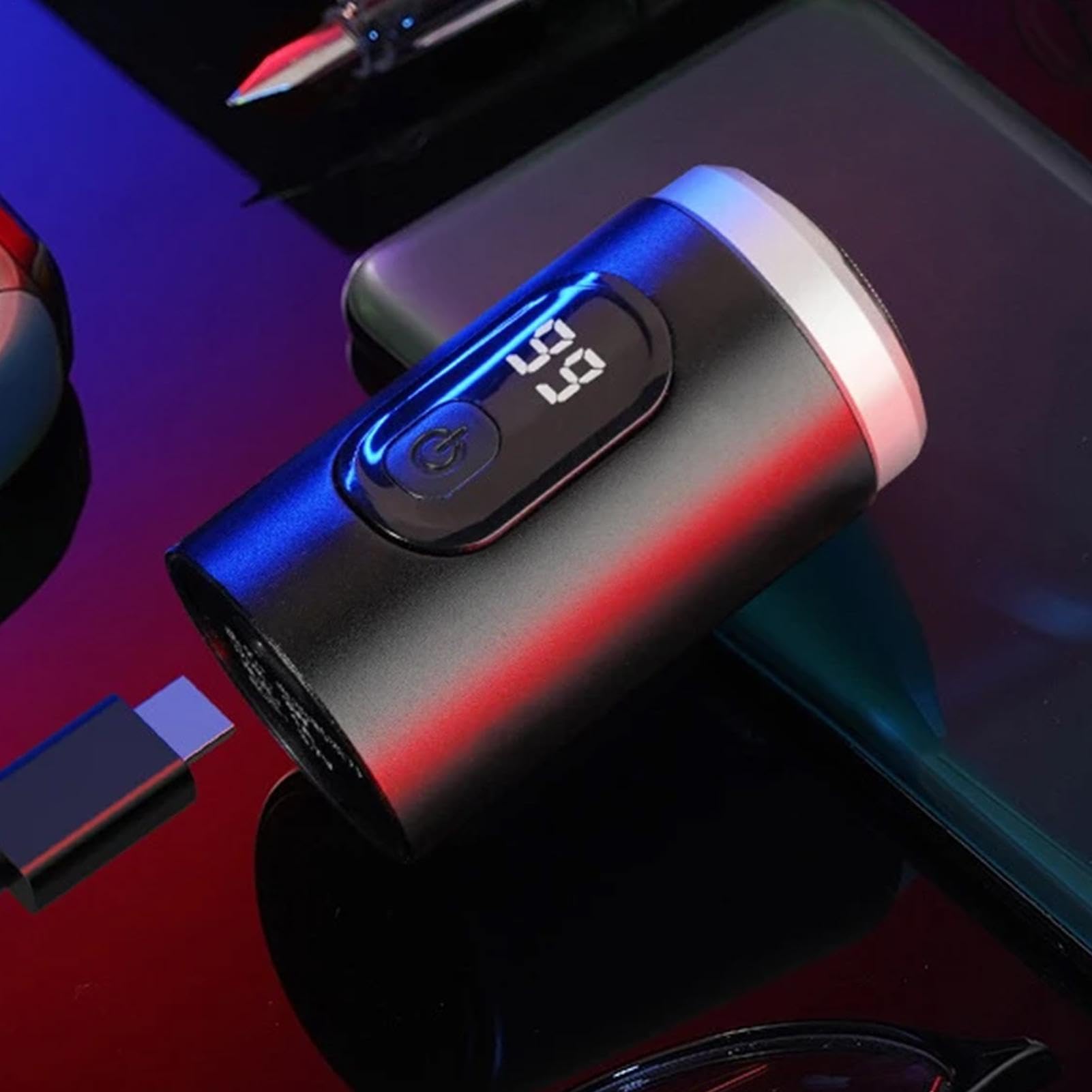 USB Rechargeable Waterproof Travel Electric Shaver for Men - Compact Portable Pocket Shaver for Face & Body Grooming, Perfect for Car, Business Trips & Outdoor Adventures