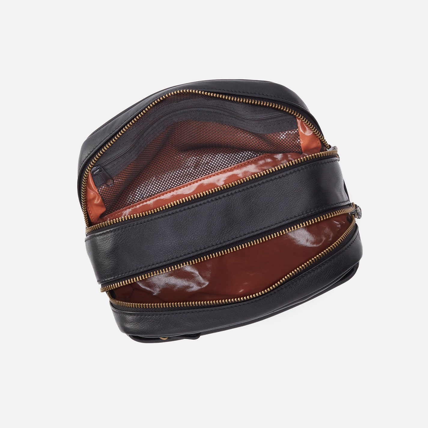 Premium Men's Travel Kit in Luxurious Silk Napa Leather - Black | Perfect for Business Trips, Vacations & Grooming On The Go