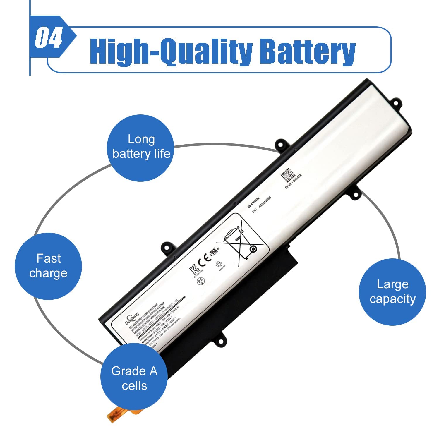 Original Battery EB-BT670ABE 11.34V 5700mAh Replacement for Samsung Galaxy Tab S2 SM-T670 Series | Long-Lasting Power for Work, Travel & Entertainment