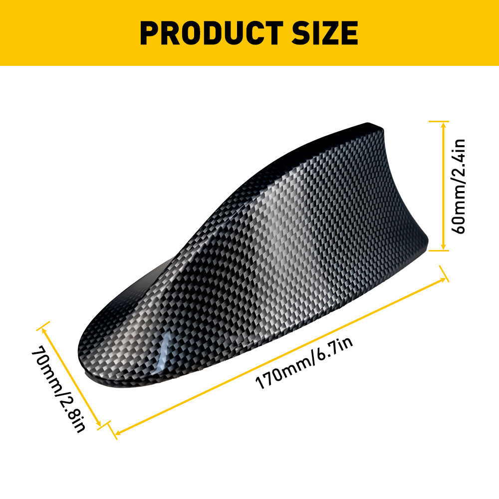 Universal Car Shark Fin Antenna - Waterproof ABS Replacement Antenna for Vehicles - Enhances FM/AM Radio Signal Reception - Perfect for Sedans, SUVs & Trucks