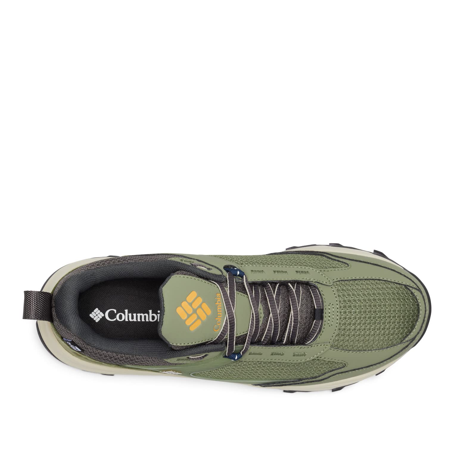 Columbia Men's Hatana Max OutDry Hiking Shoes - Waterproof Trail Running Shoes for Men, Mosstone/Golden Yellow, Size 8.5 | Perfect for Outdoor Adventures, Hiking & Backpacking