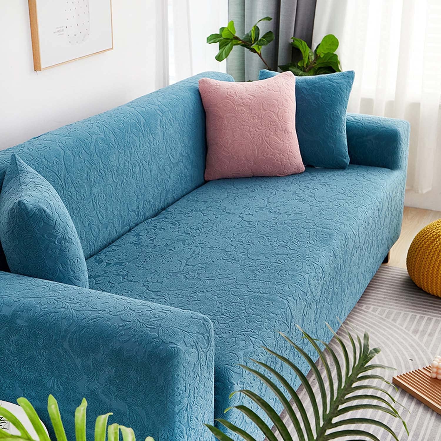 Reversible L-Shaped Sofa Slipcover for Sectional Couch & Chaise Lounge - 4-Seat (235-300cm) Furniture Protector - Pet-Friendly Sofa Cover for Home Decor - Perfect for Living Room, Family Room & Pet Owners
