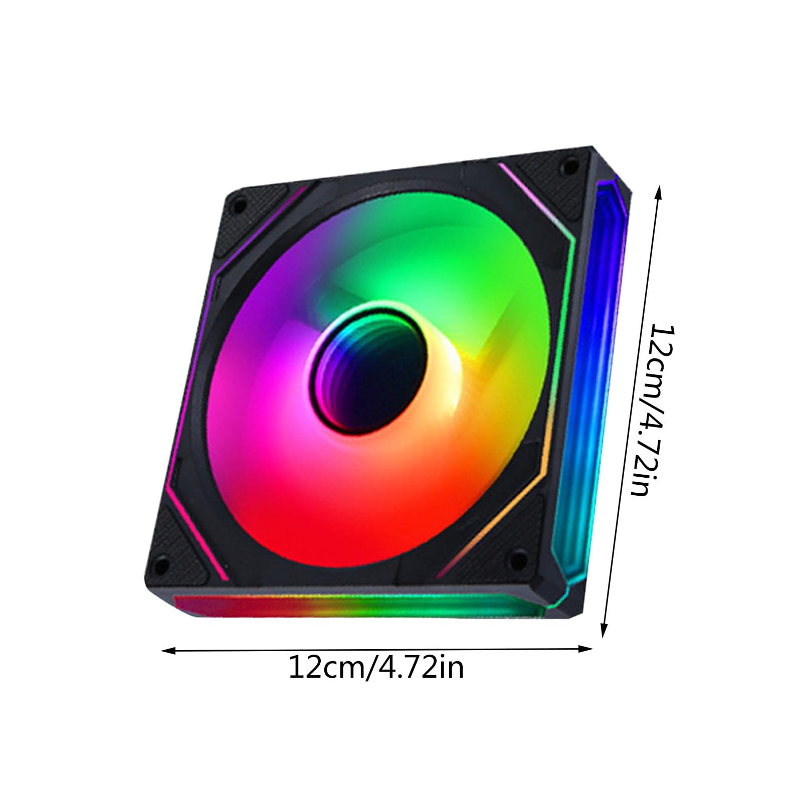 120mm ARGB PC Case Fan - 5V 3Pin Addressable RGB LED Cooling Fan with PWM Control for Desktop Computer, Gaming PC & Workstation - Perfect for Case Cooling, RGB Lighting & System Airflow Enhancement