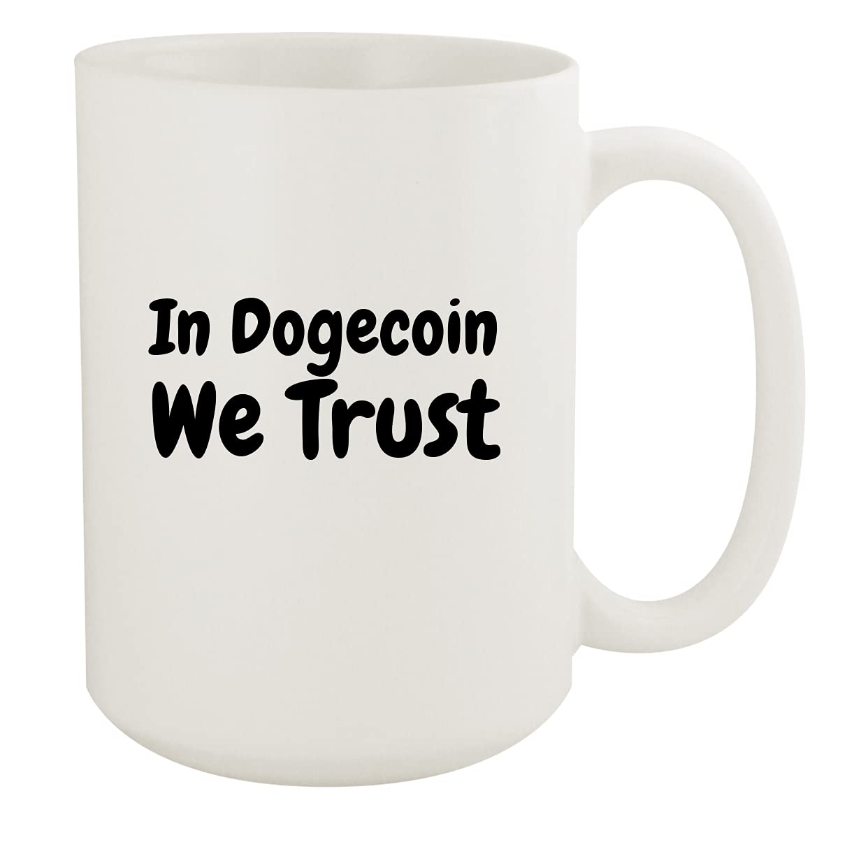 Dogecoin Themed 15oz White Ceramic Coffee Mug - Perfect for Crypto Enthusiasts, Office Use & Gift Giving