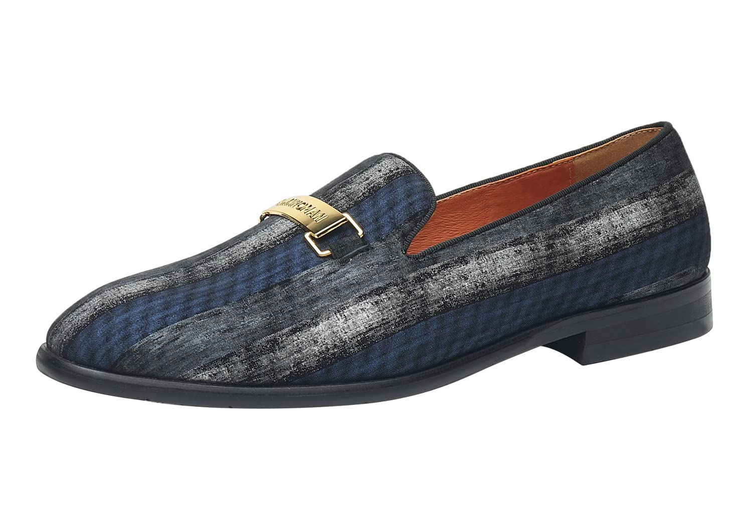 ELANROMAN Men's Gold Buckle Loafers - Comfortable Slip-On Dress Shoes for Wedding, Party & Business Casual | Premium Penny Loafers for Formal & Everyday Wear