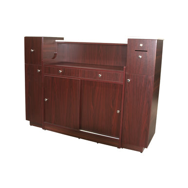 AVON I Reception Desk with Glass Display - Modern Office Furniture for Reception Areas, Lobby & Waiting Rooms - Durable & Stylish Workspace Solution