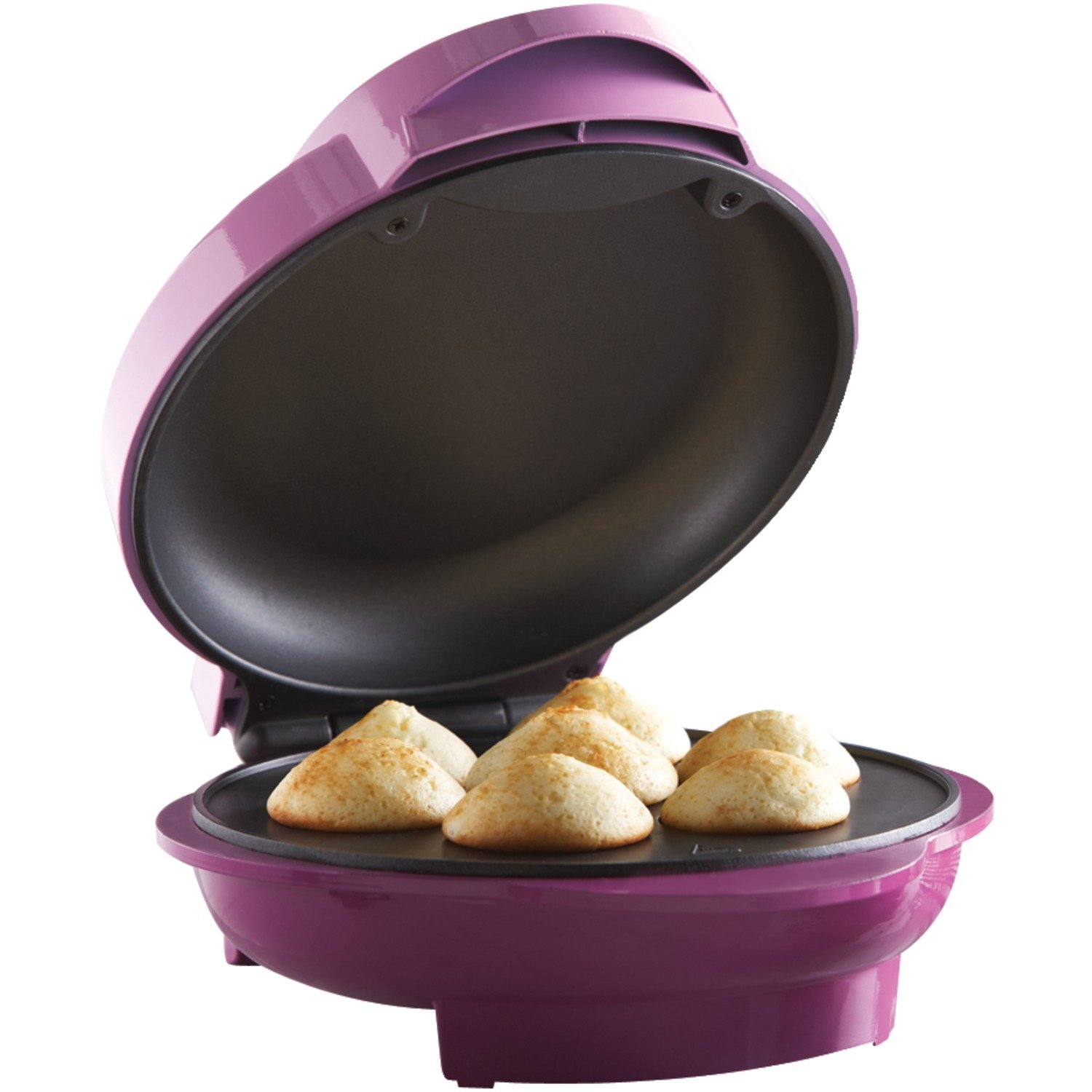 Brentwood Mini Cupcake Maker Machine - Non-Stick 7-Cup Electric Cupcake Baker, Pink - Perfect for Kids Birthday Parties, Tea Time & Holiday Baking
