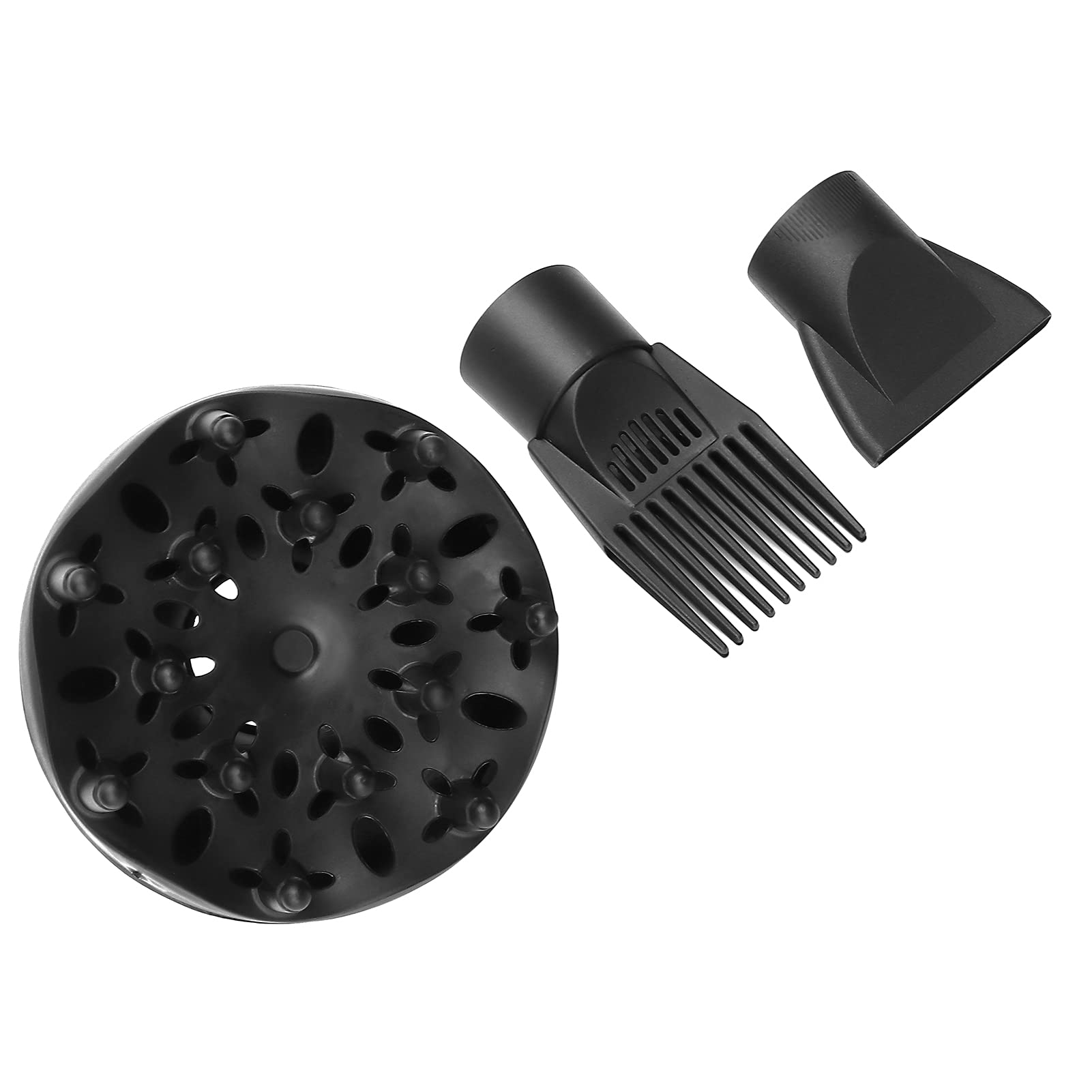 Fybida 3Pcs Hair Dryer Diffuser Nozzle Set - Plastic Attachment & Comb for 2